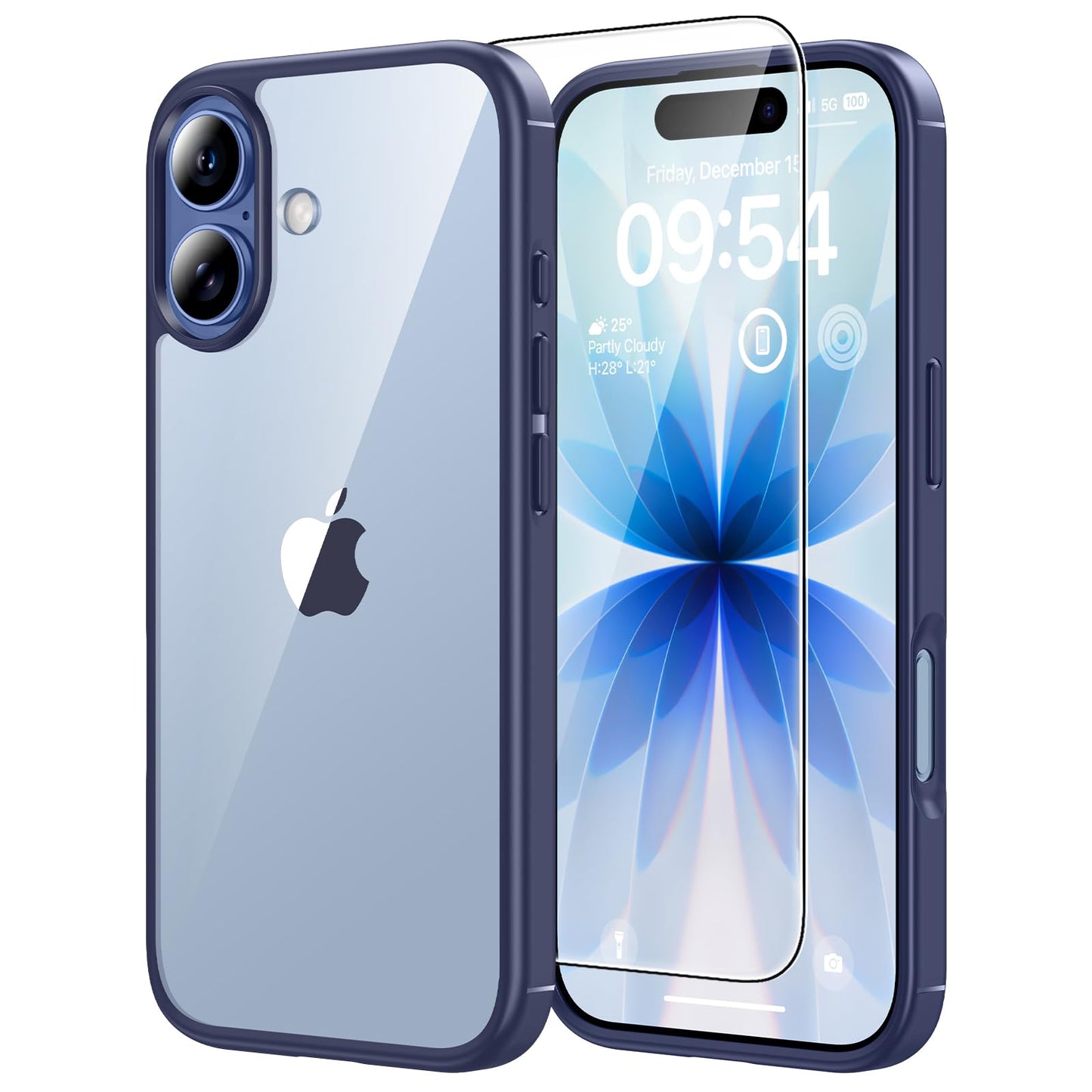 TAURI for iPhone 17 Case, Anti-Yellowing with Screen Protector, Military-Grade Protection Shockproof Slim Phone Case for iPhone 17, Clear