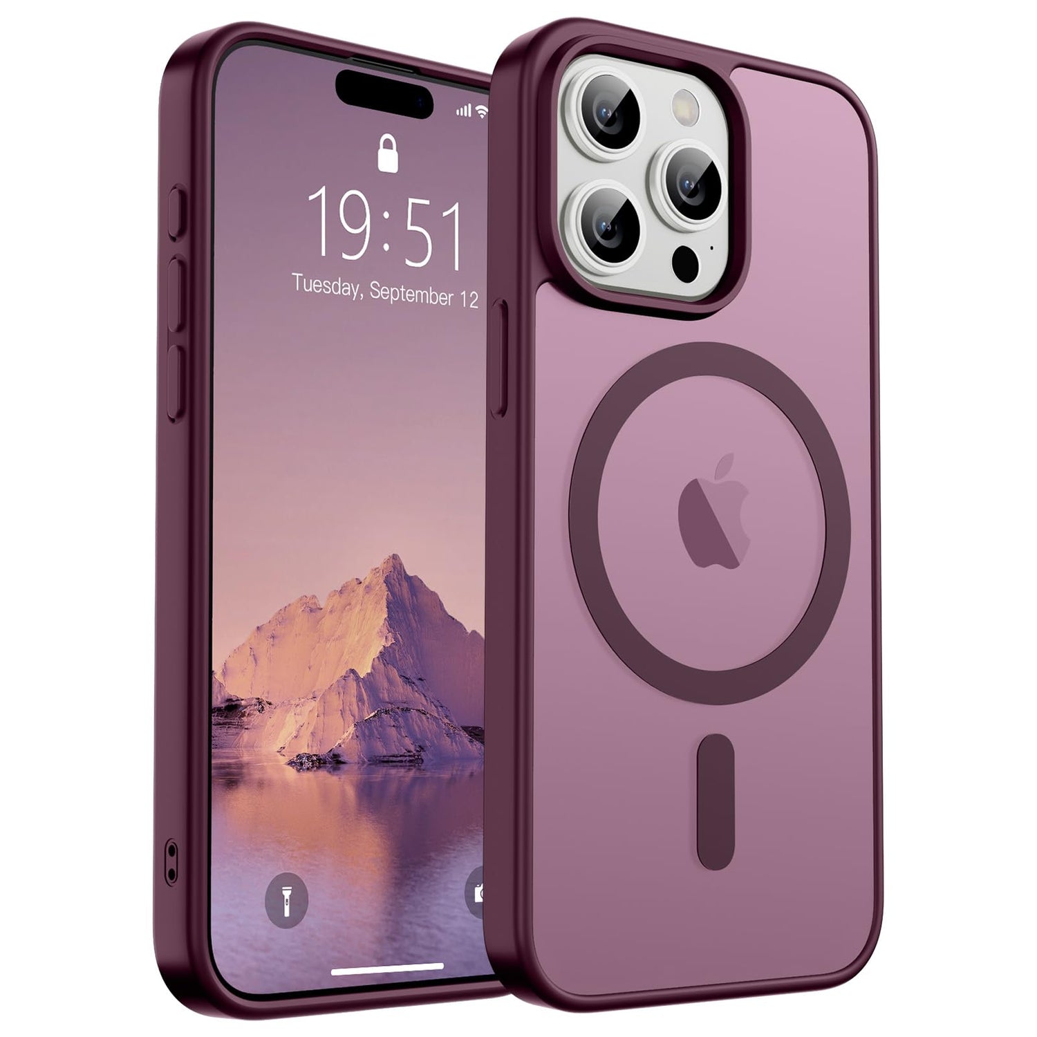 SUPFINE Magnetic for iPhone 17 Case (Compatible with MagSafe)(Military Grade Drop Protection) Translucent Matte Shockproof with Anti-Fingerprint Phone Cover,Black