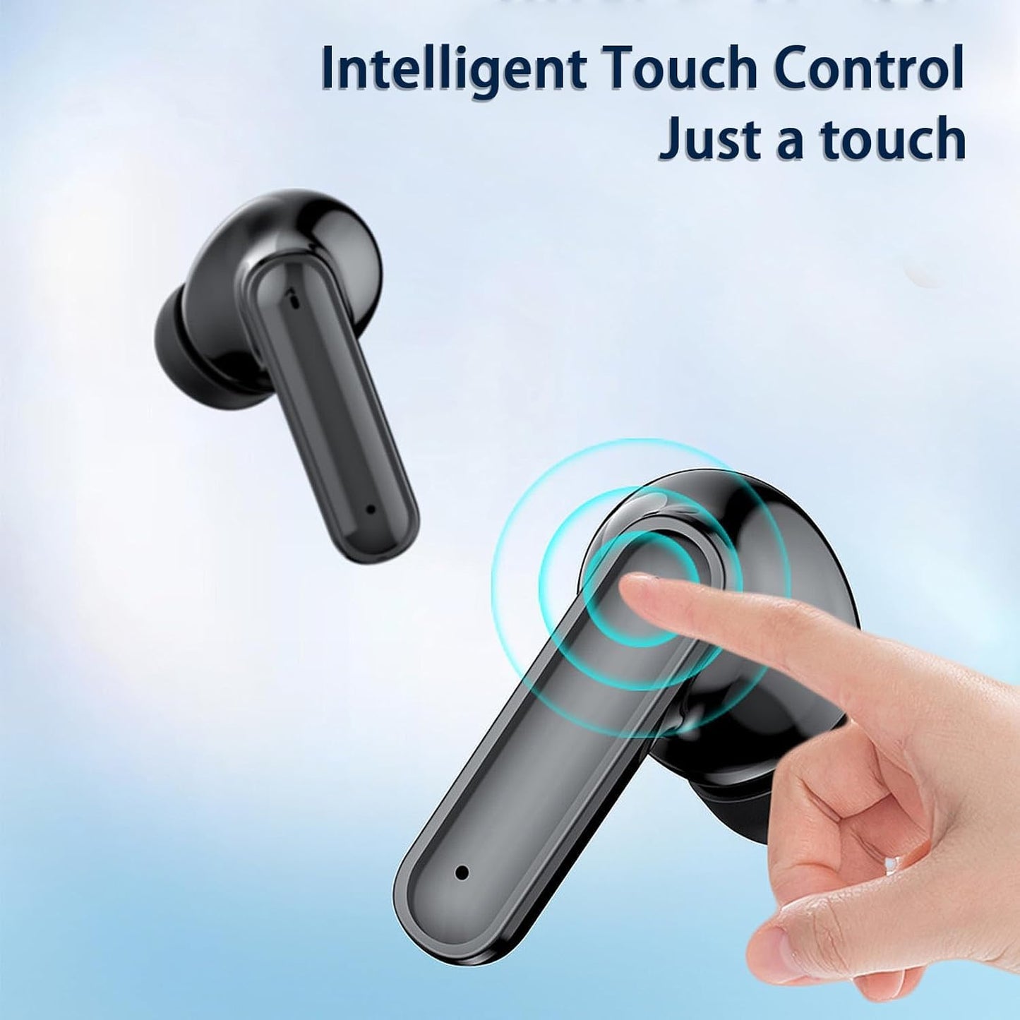 Wireless Earbuds, Bluetooth Headphones 30H Playtime Ear Buds with LED Power Display, IPX7 Waterproof Bluetooth 5.3 Earphones in-Ear Earbuds USB C Charging for Smart Phone