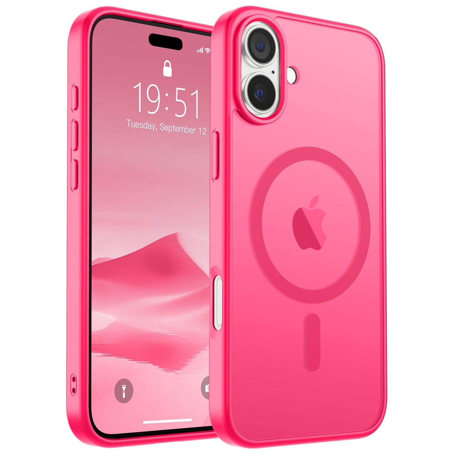SUPFINE Magnetic for iPhone 17 Case (Compatible with MagSafe)(Military Grade Drop Protection) Translucent Matte Shockproof with Anti-Fingerprint Phone Cover,Black