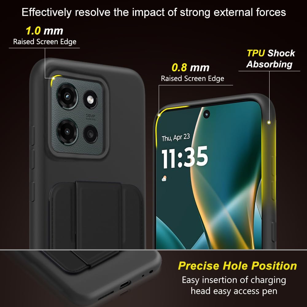 Compatible for Motorola Moto G 2026/2025,Moto G Play 2026 Case, Multi-Functional Magnetic Folding Card Holder/Slots Kickstand/Stand Wallet Shockproof Protective Case for Moto G 5G 2025 2026 - Black