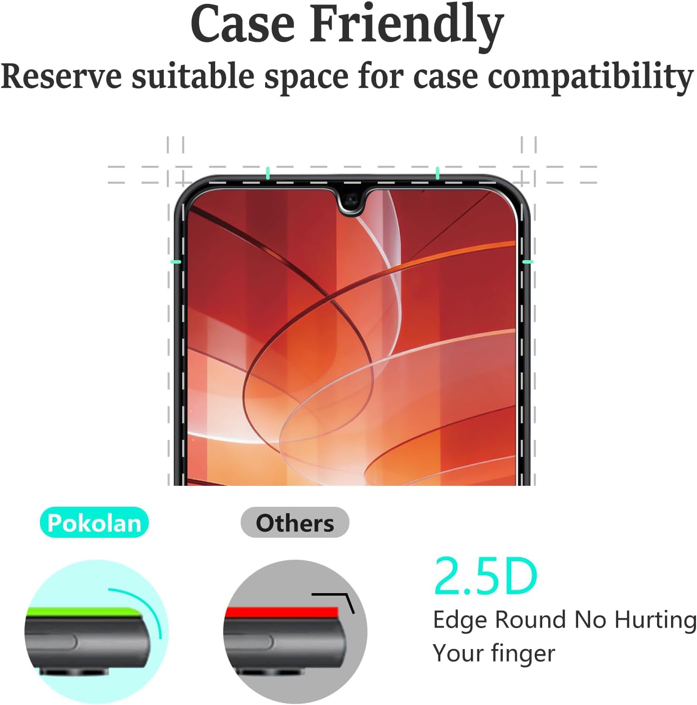 Pokolan (3 Pack Designed for Samsung Galaxy A17 5G Tempered Glass Screen Protector, 9H Hardness, Anti Scratch, Bubble Free