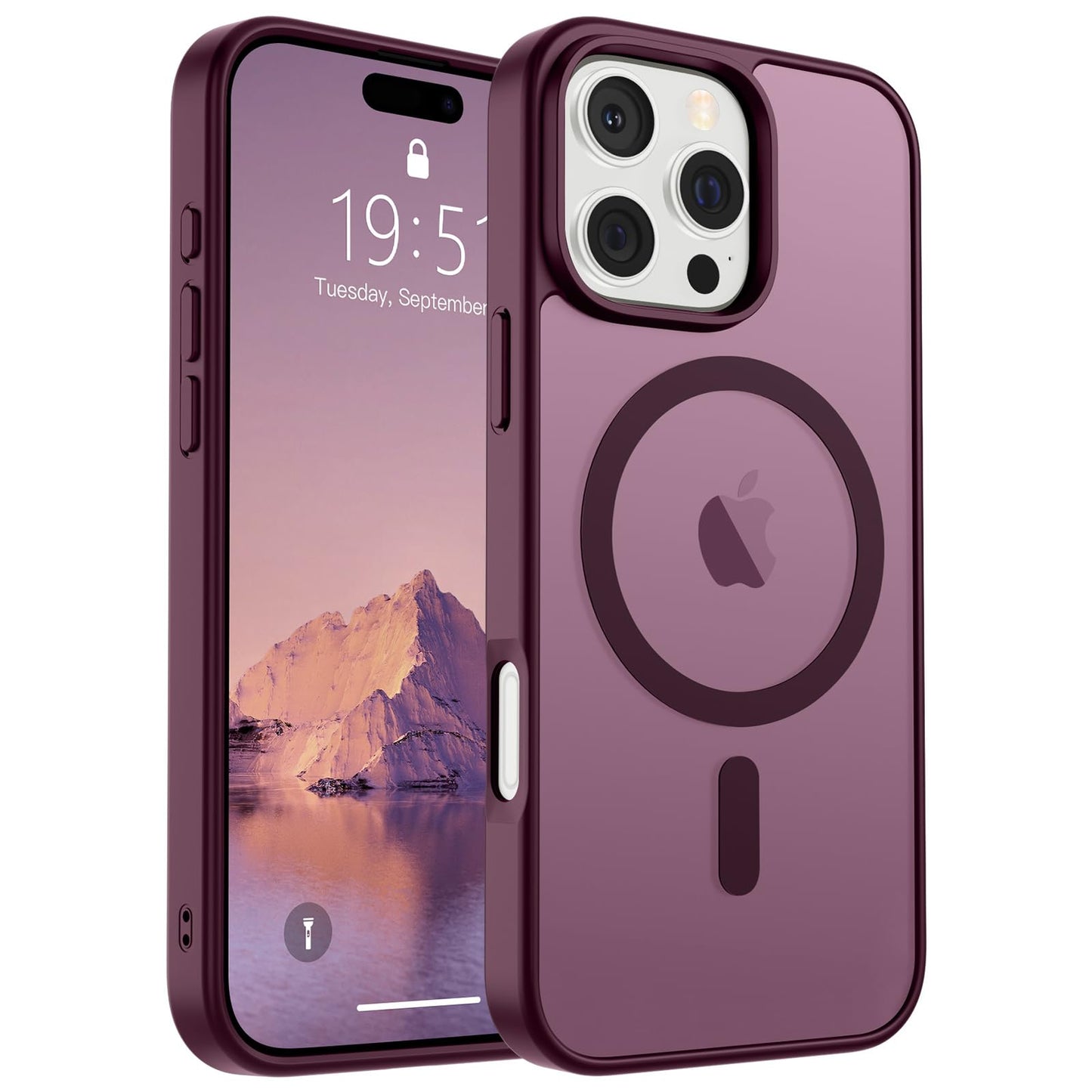SUPFINE Magnetic for iPhone 17 Case (Compatible with MagSafe)(Military Grade Drop Protection) Translucent Matte Shockproof with Anti-Fingerprint Phone Cover,Black