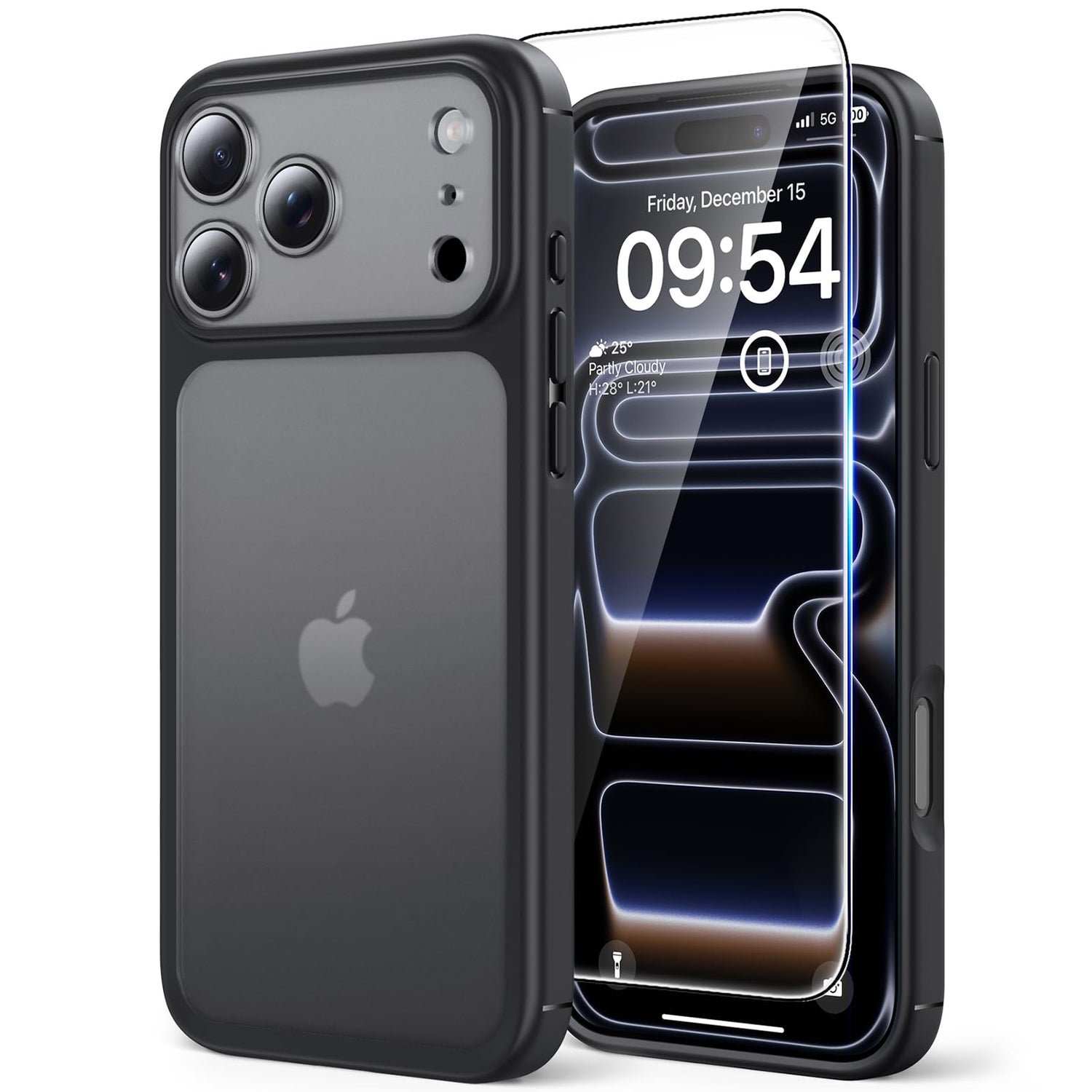 TAURI for iPhone 17 Case, Anti-Yellowing with Screen Protector, Military-Grade Protection Shockproof Slim Phone Case for iPhone 17, Clear