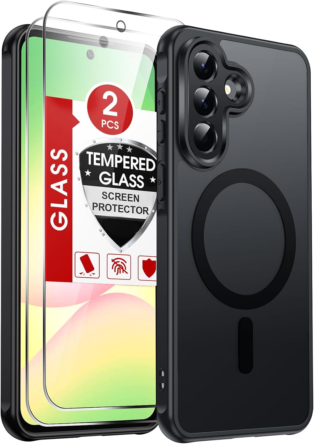 LeYi for Samsung Galaxy A57-5G Phone Case: MagSafe Fit 2 X Screen Protector