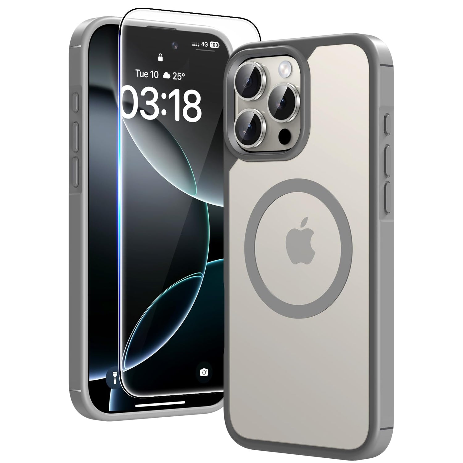 TAURI for iPhone 17 Case, Anti-Yellowing with Screen Protector, Military-Grade Protection Shockproof Slim Phone Case for iPhone 17, Clear