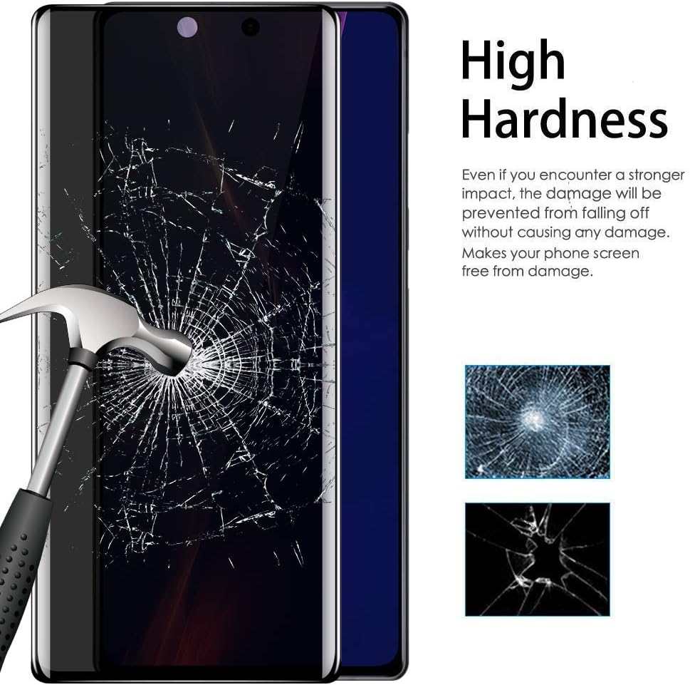 LYWHL [3 Pack] for Samsung Note 20 Ultra Privacy Screen Protector, Tempered Glass Anti-Spy Screen Protector for Note 20 Ultra 5G, Black 9H Hardness Bubble Free [Don’t Support Fingerprint Unlock]