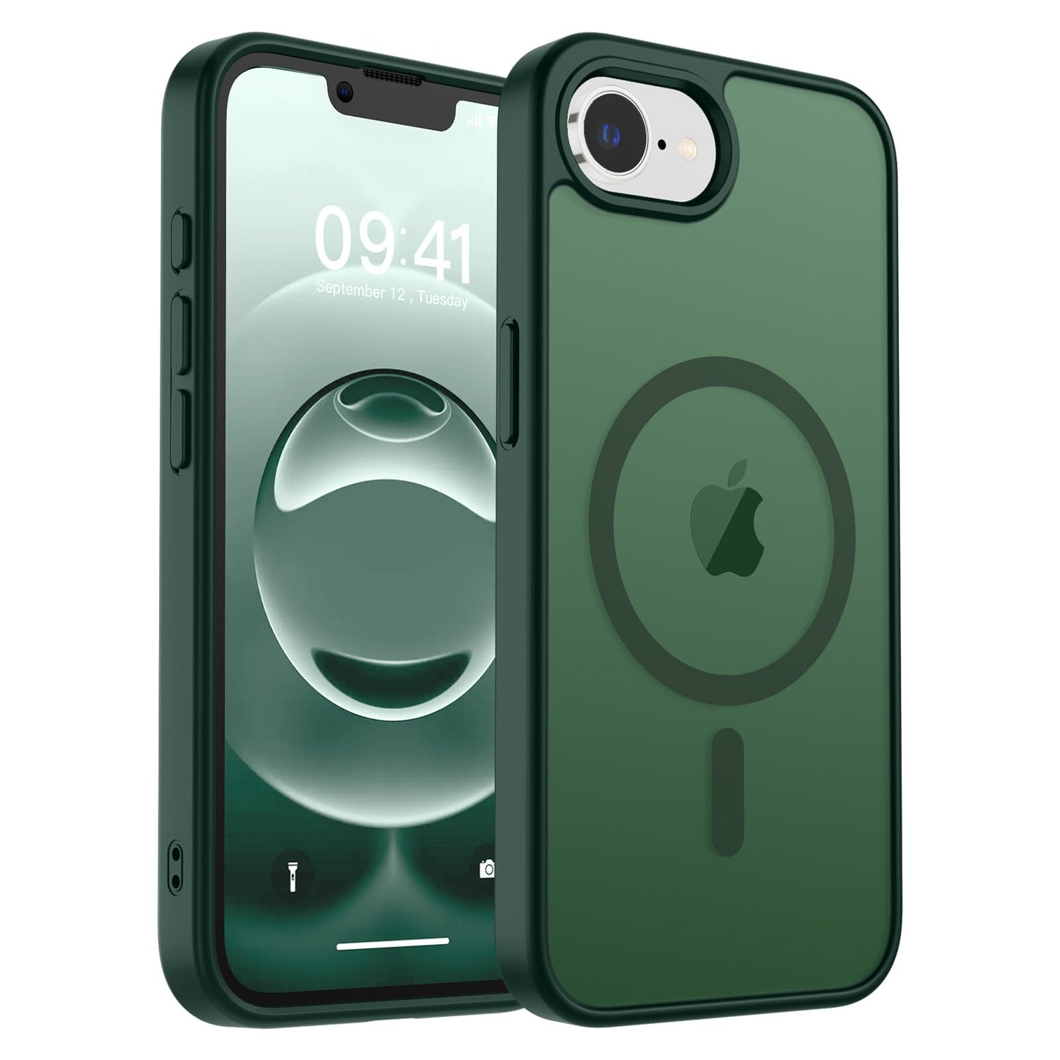 Magnetic for iPhone 17 Case, Upgraded [Camera Control Button] [Full Camera Protection] [with 1 Screen Protector] Translucent Matte Shockproof Protective Phone Cover, Mist Blue