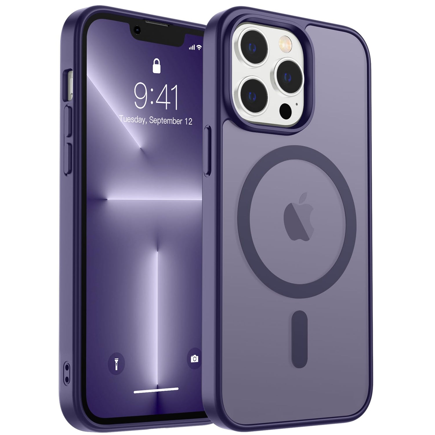 Magnetic for iPhone 17 Case, Upgraded [Camera Control Button] [Full Camera Protection] [with 1 Screen Protector] Translucent Matte Shockproof Protective Phone Cover, Mist Blue