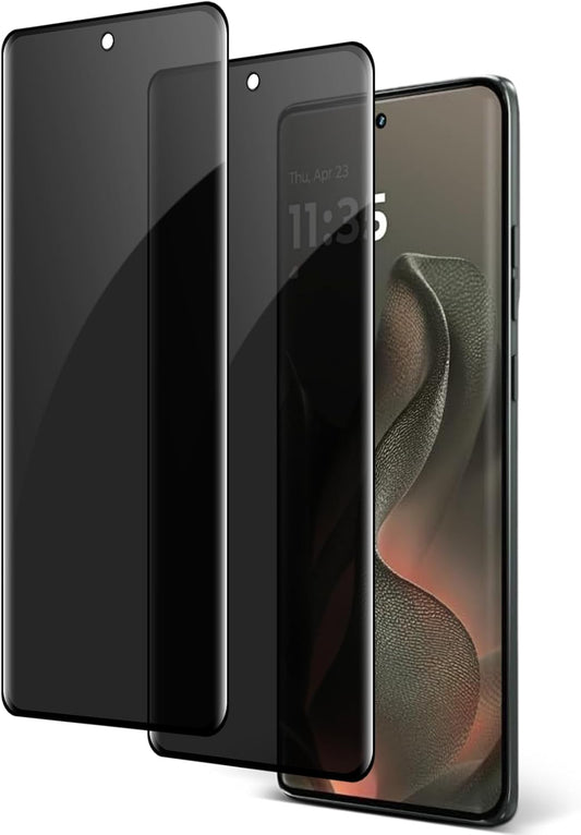 [2 Pack] Moto Edge 2025 Privacy Screen Protector, 9H Tempered Glass, Bubble Free, HD Clear, Anti-Scratch, Anti-Spy Film for Motorola Edge 2025 5G Glass Screen Protector