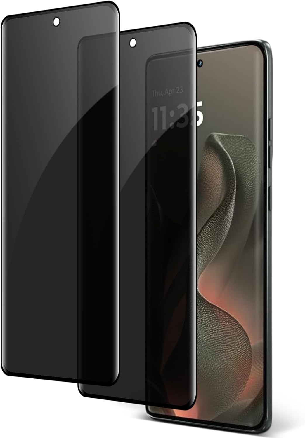[2 Pack] Moto Edge 2025 Privacy Screen Protector, 9H Tempered Glass, Bubble Free, HD Clear, Anti-Scratch, Anti-Spy Film for Motorola Edge 2025 5G Glass Screen Protector