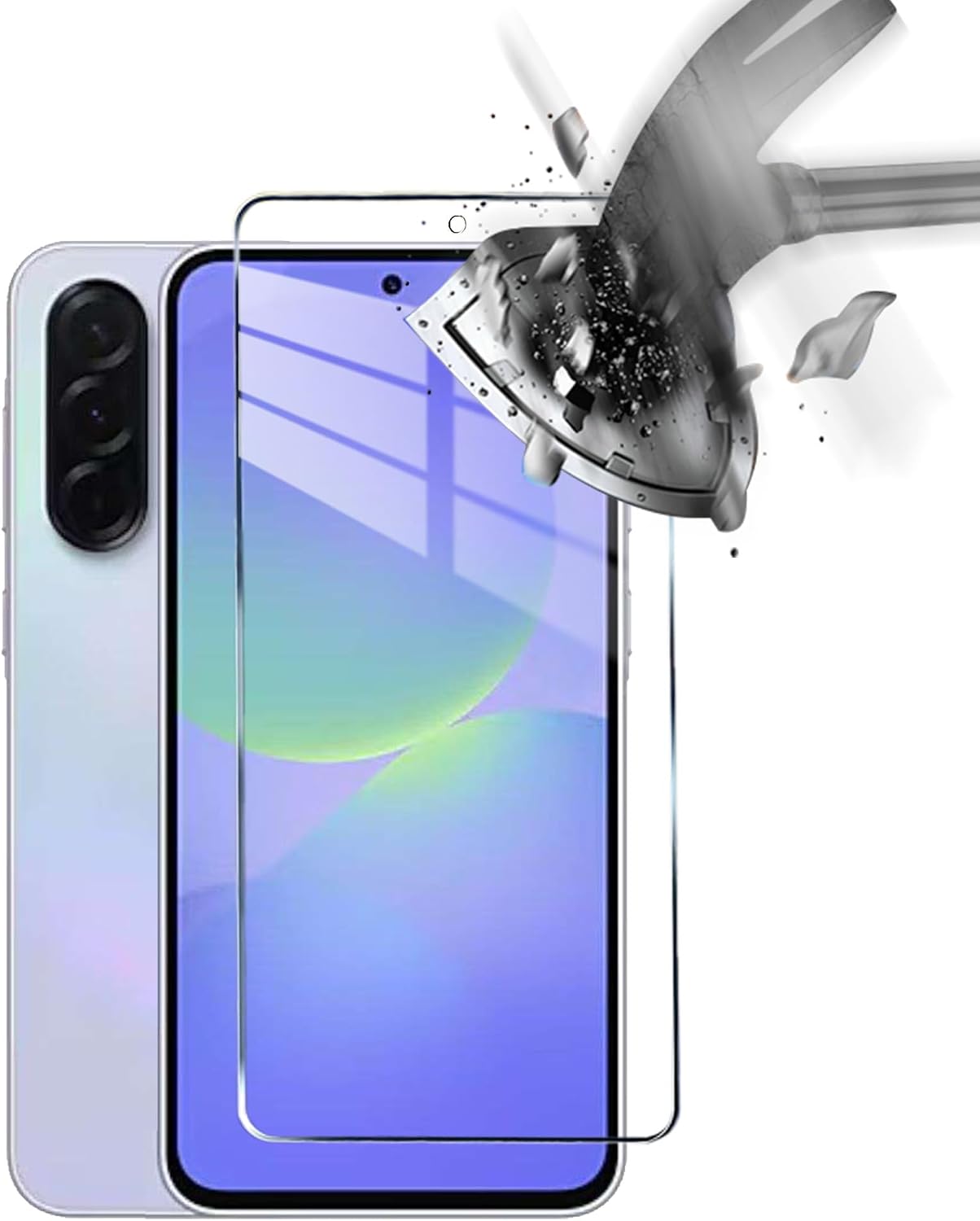 3 Pack Tempered Glass Screen Protectors Compatible with Samsung Galaxy A37 5G, Anti Scratch, Bubble Free, 9H Hardness