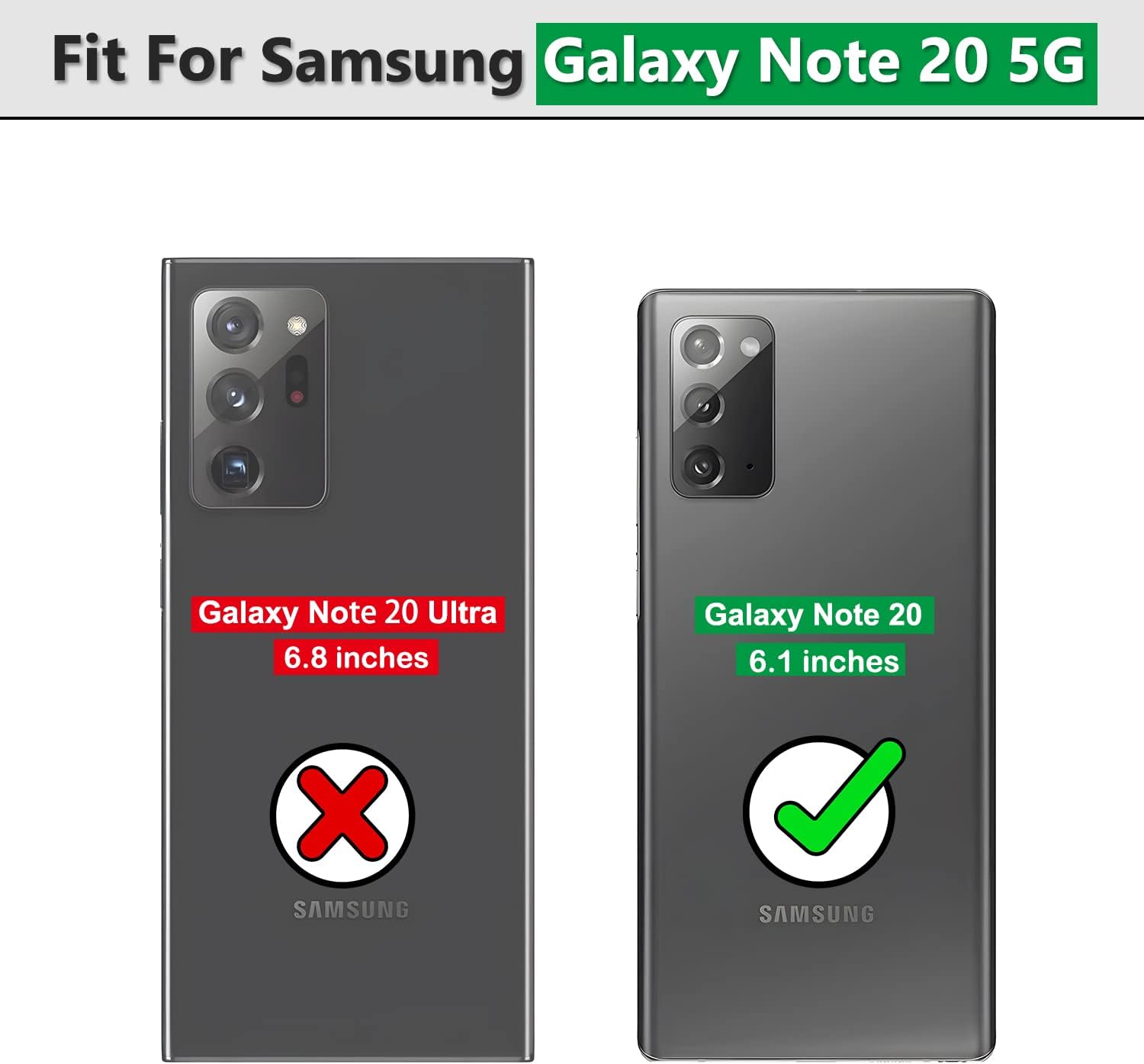 for Samsung Galaxy Note20 Case with Slide Camera Cover, Military-Grade Protection, 360 Rotating Kickstand, Includes 1 Pack HD Screen Protectors丨Black