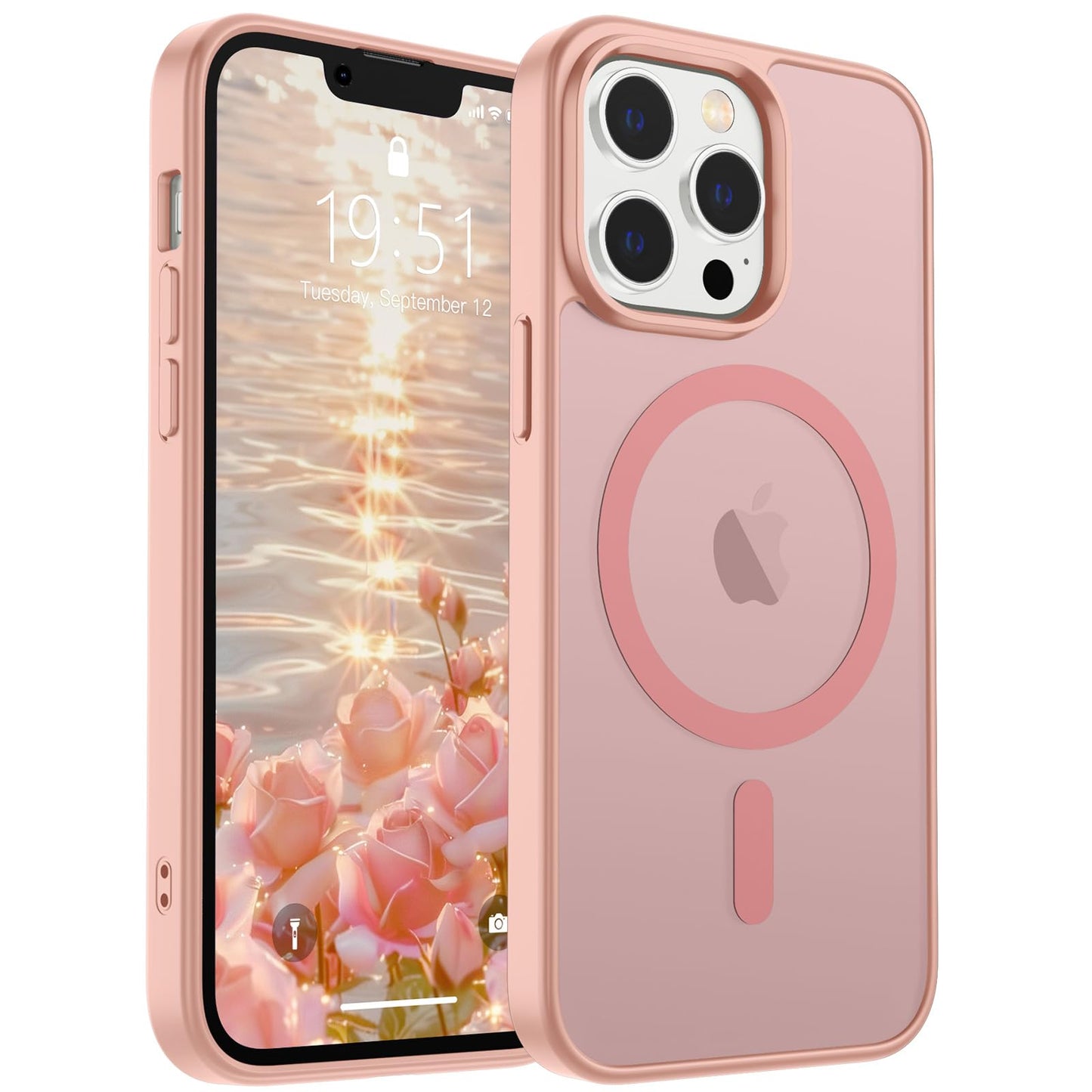 SUPFINE Magnetic for iPhone 17 Case (Compatible with MagSafe)(Military Grade Drop Protection) Translucent Matte Shockproof with Anti-Fingerprint Phone Cover,Black