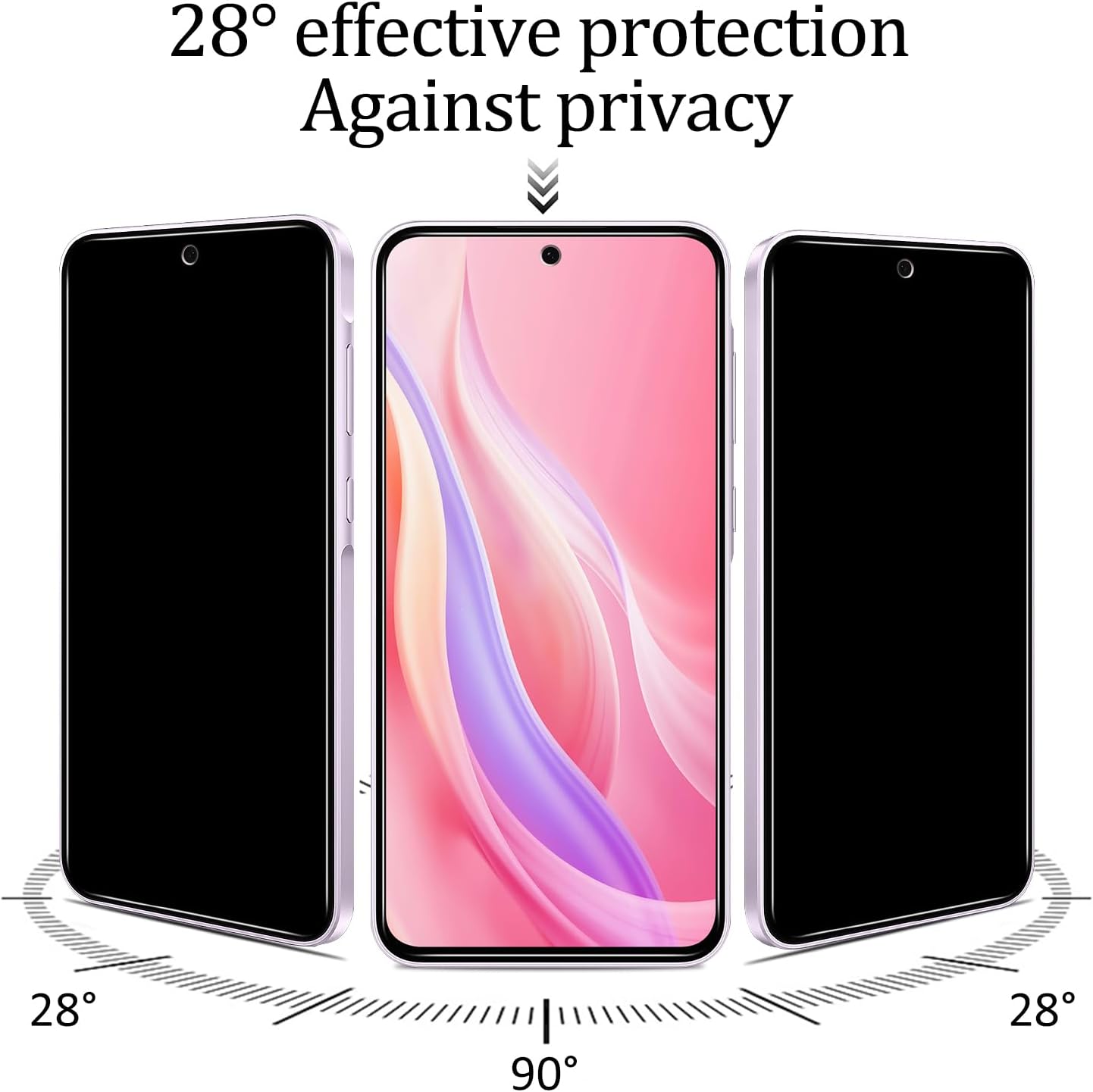 3 Pack Privacy Screen Protector for Samsung Galaxy A37/A57 5G Glass