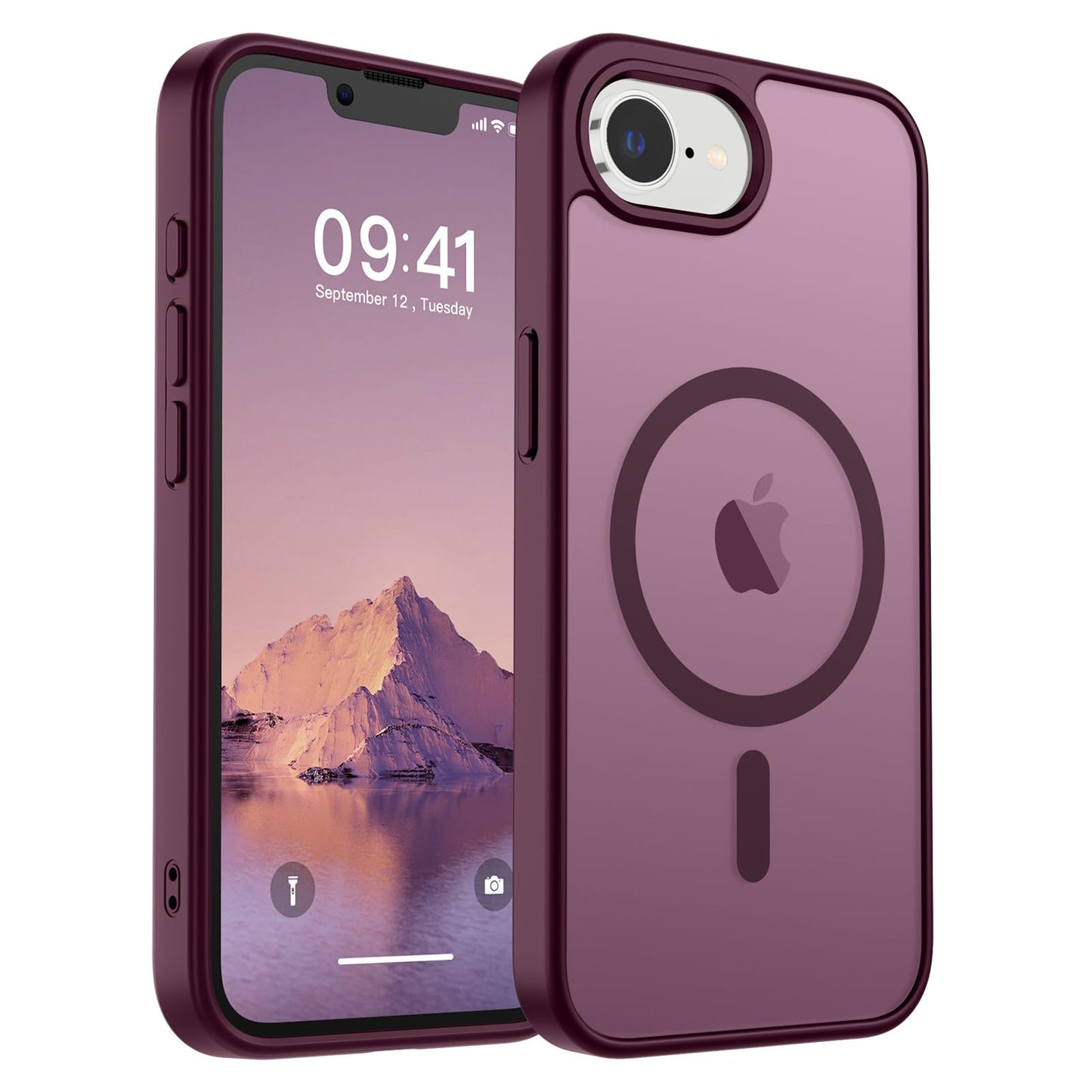 SUPFINE Magnetic for iPhone 17 Case (Compatible with MagSafe)(Military Grade Drop Protection) Translucent Matte Shockproof with Anti-Fingerprint Phone Cover,Black