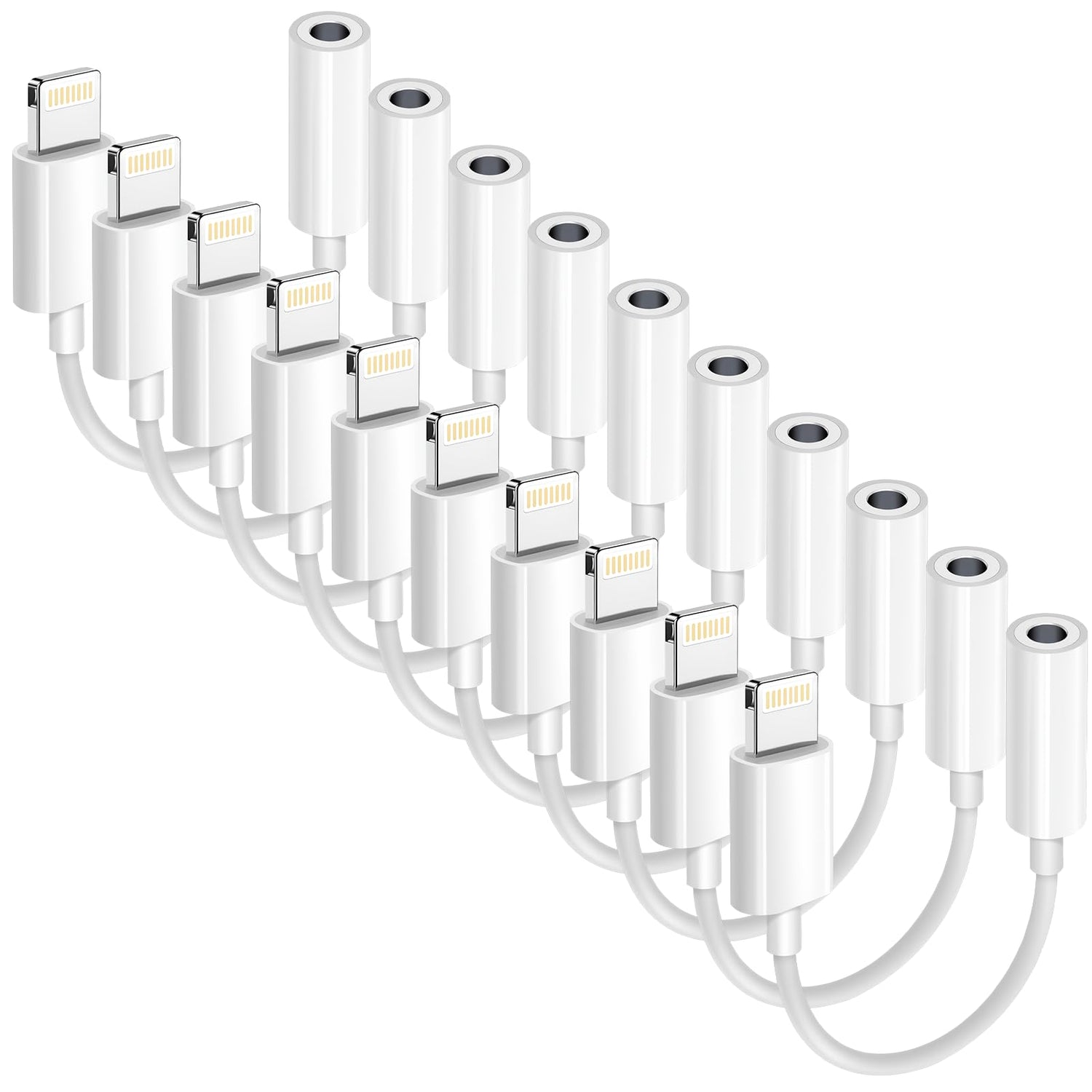 [Apple MFi Certified] 2 Pack Lightning to 3.5 mm Headphone Jack Adapter, iPhone Aux Adapter Converter Dongle Audio Cable Compatible with iPhone 14 13 12 11 X XS 8 7
