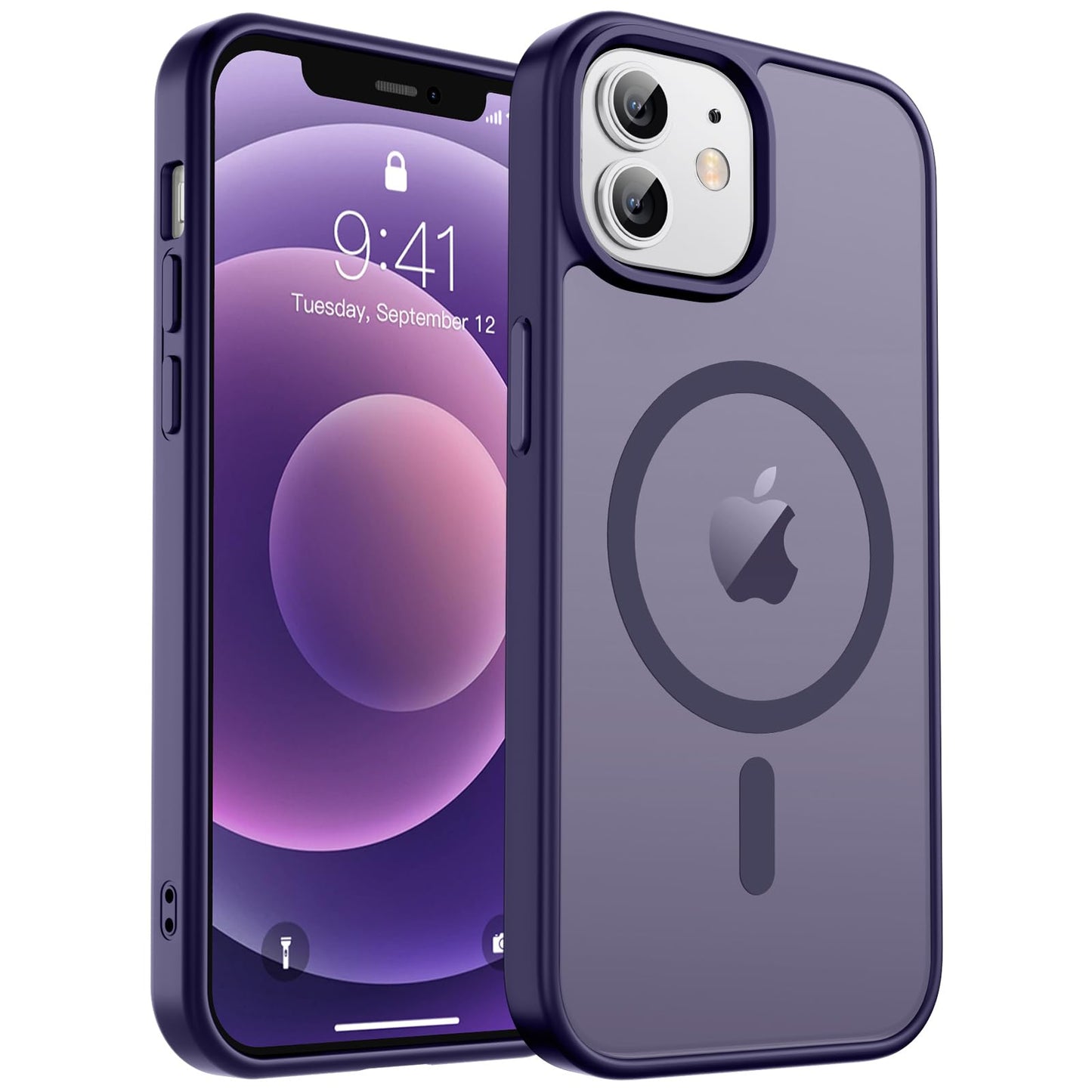 Magnetic for iPhone 17 Case, Upgraded [Camera Control Button] [Full Camera Protection] [with 1 Screen Protector] Translucent Matte Shockproof Protective Phone Cover, Mist Blue