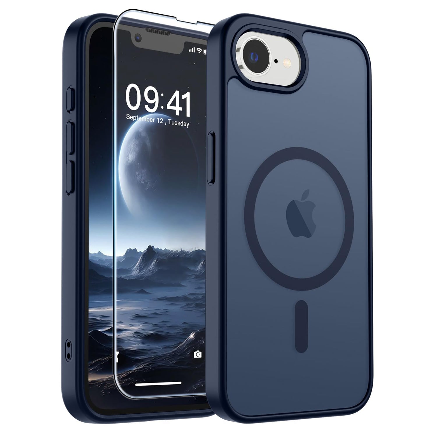 SUPFINE Magnetic for iPhone 17 Case (Compatible with MagSafe)(Military Grade Drop Protection) Translucent Matte Shockproof with Anti-Fingerprint Phone Cover,Black