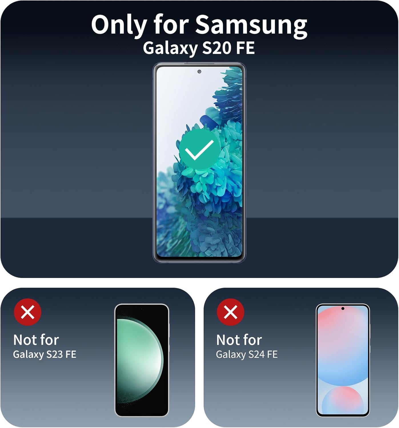 Privacy Screen Protector for Samsung Galaxy S20 FE, Double Shatterproof Anti-Spy Tempered Glass Film, [Impact- Private Protection][Anti-Scratch][9H Hardness]- 3 Pack