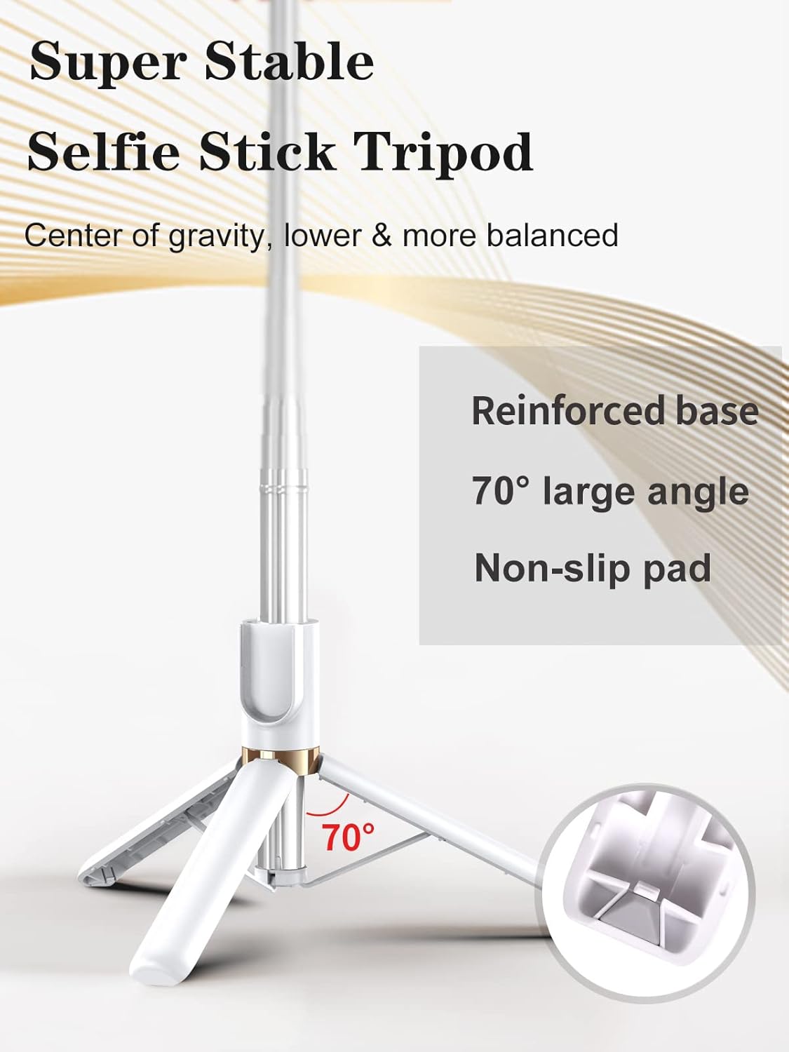 Selfie Stick Tripod with Wireless Remote, 46'' Cellphone Selfie Stick Tripod with LED Fill Light, for iPhone 16/15/14/14 pro/13/13 Pro/12/11/11 Pro/XS Max/XS/XR/X/8/7 and Android Smartphone(Upgrade)