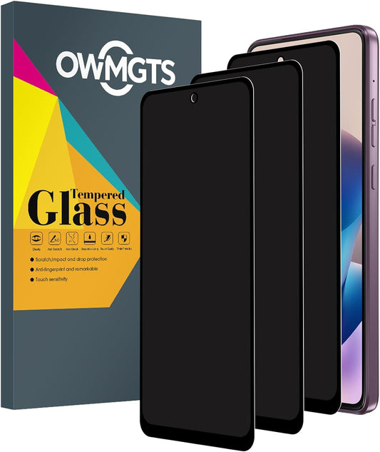 3 Pack for Motorola Moto G Stylus 2026 Privacy Screen Protector [9H Hardness] HD [Black] Dark Anti Spy Private Tempered Glass Film for Moto G Stylus 2026