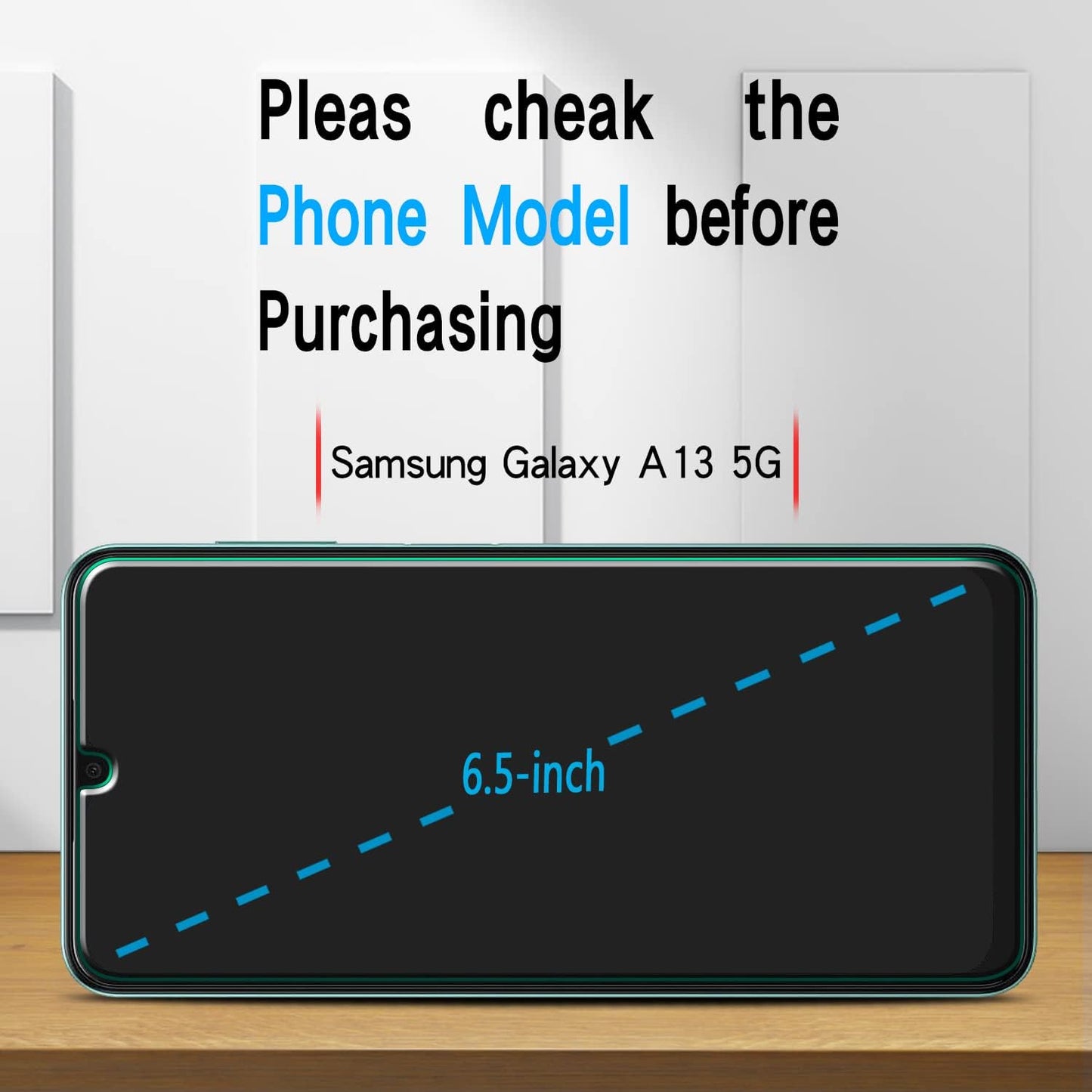 Slanku [3 Pack] Screen Protector for Samsung Galaxy A13 5G Tempered Glass, Anti Scratch, Bubbles Free, Easy to install