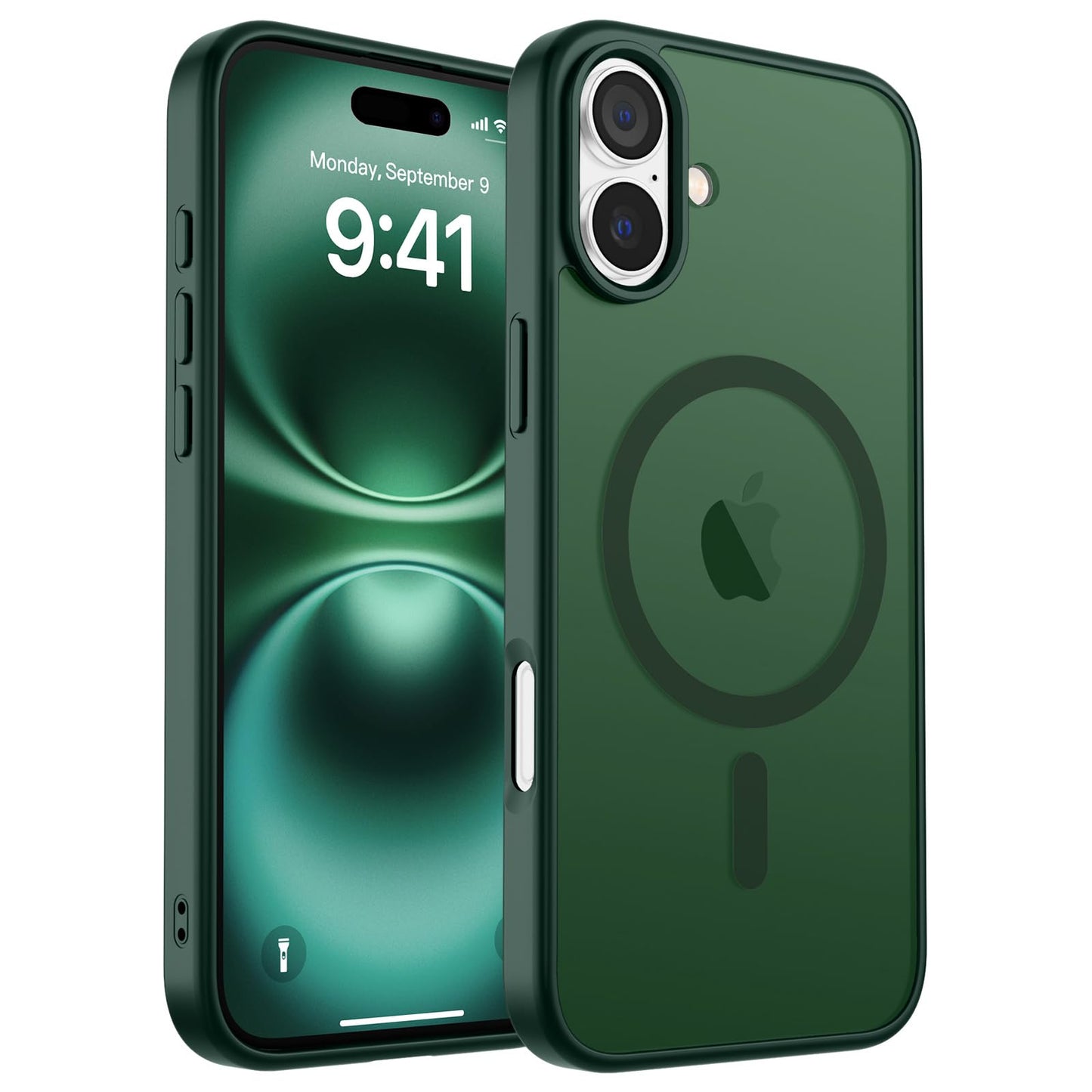 Magnetic for iPhone 17 Case, Upgraded [Camera Control Button] [Full Camera Protection] [with 1 Screen Protector] Translucent Matte Shockproof Protective Phone Cover, Mist Blue