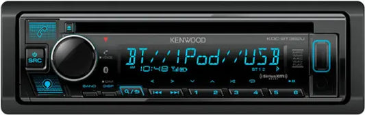 Kenwood - Bluetooth CD/Digital Media (DM) Receiver and Satellite Radio-Ready with Detachable Faceplate - Black