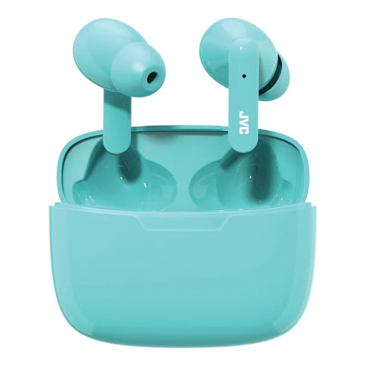 JVC® Ultra-Compact Bluetooth® Earbuds, True Wireless with Charging Case, HA-D5T (Green)