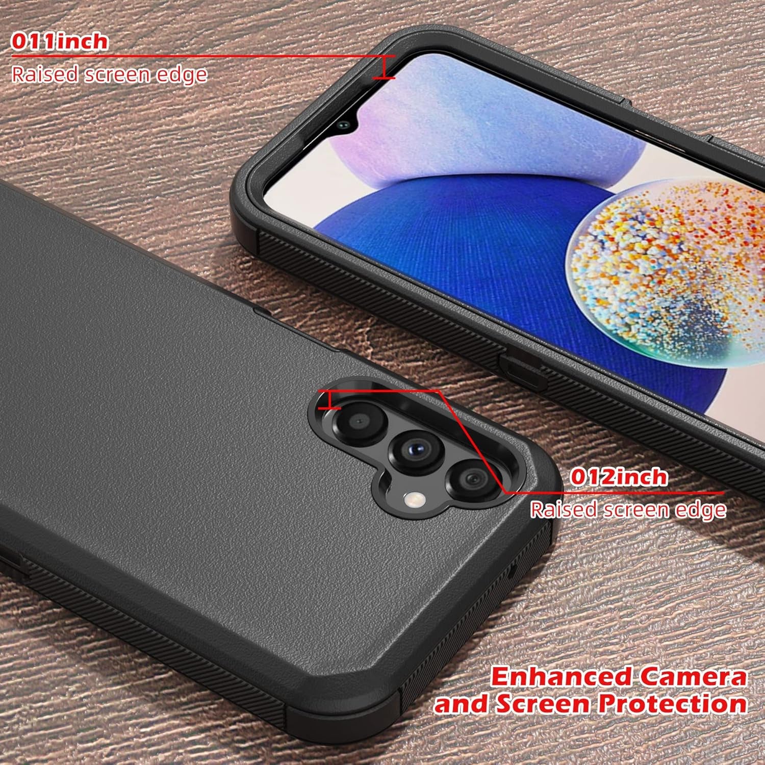 Phone Case for Samsung Galaxy A14 5G Case,Heavy Duty Hard Shockproof Armor Protector Case Cover with Belt Clip Holster for Samsung A14 5G 2023 Phone Case (Black)