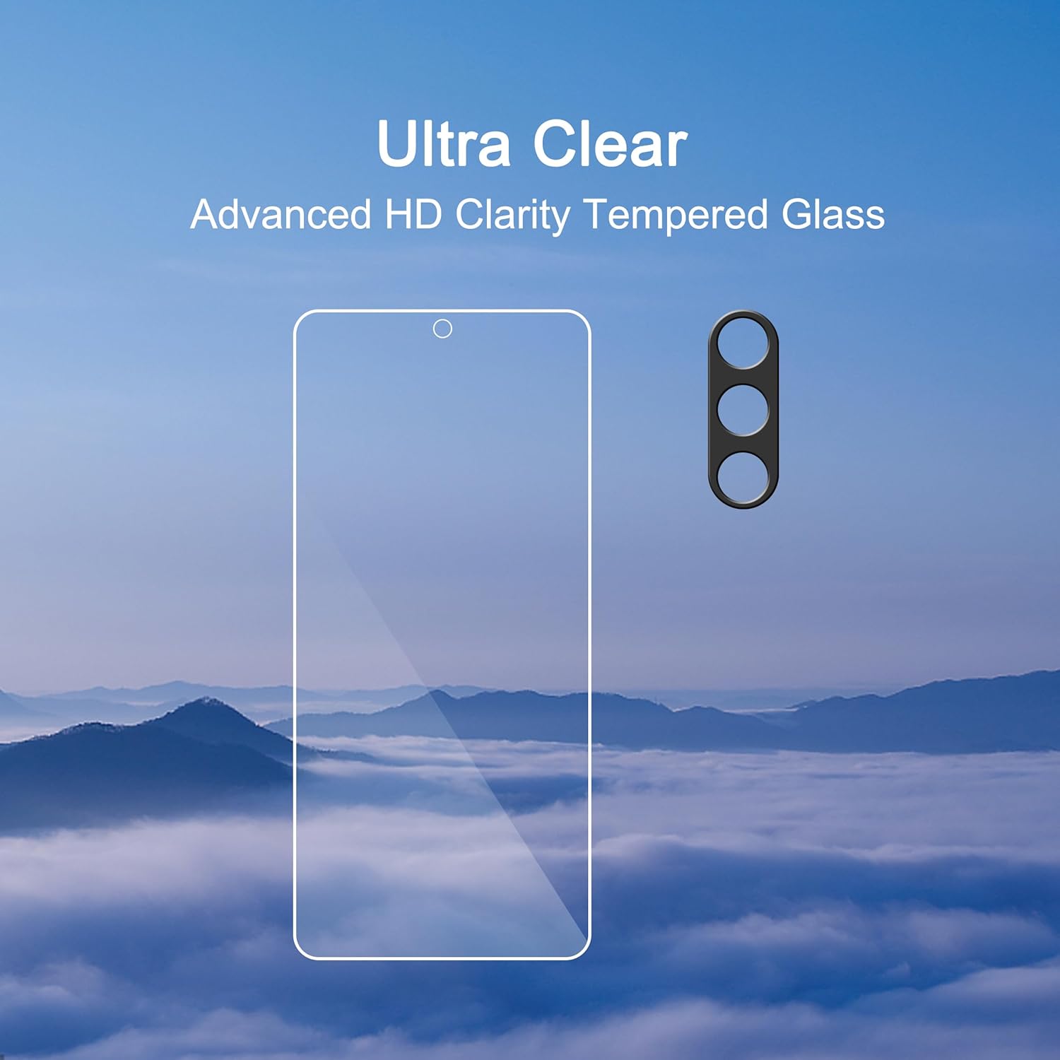 Ailun Screen Protector for Galaxy S24+ / S24 Plus [6.7 Inch] 3Pack + 3Pack Camera Lens Tempered Glass Fingerprint Unlock 0.25mm Anti-Scratch Case Friendly Clear - HD