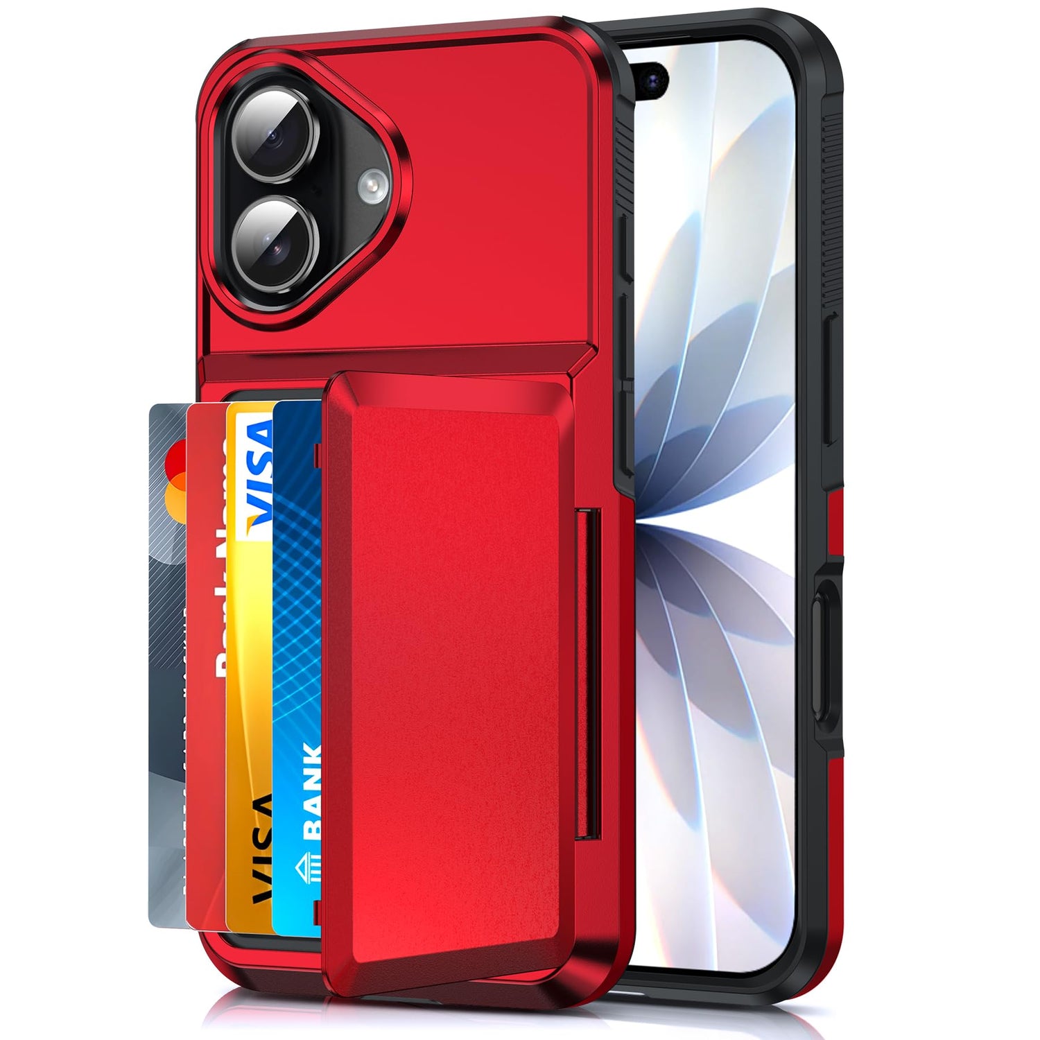 LeYi for iPhone-17 Wallet Case Clear: i Phone iphone17 Cases with Card Holder Protective iohone 17case Cover Women Funda para Heavy Duty Military Grade Hard Men ipone i17, Transparent