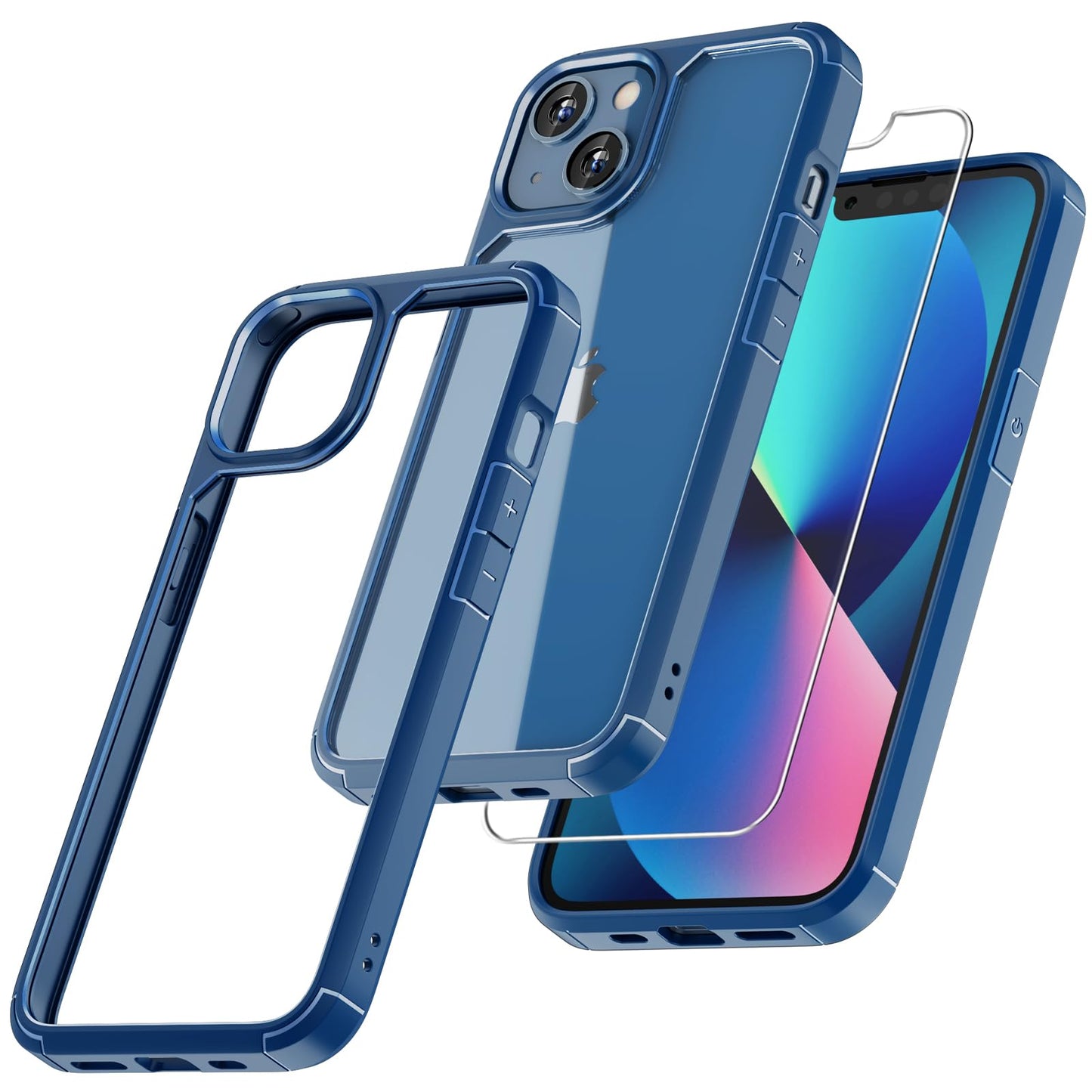 TAURI for iPhone 17 Case, Anti-Yellowing with Screen Protector, Military-Grade Protection Shockproof Slim Phone Case for iPhone 17, Clear