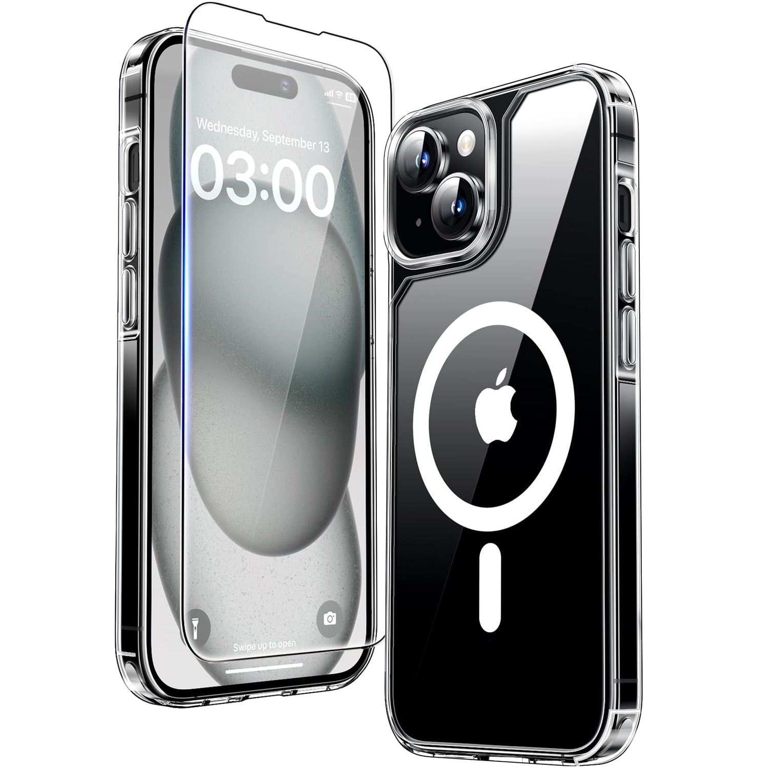 TAURI for iPhone 17 Case, Anti-Yellowing with Screen Protector, Military-Grade Protection Shockproof Slim Phone Case for iPhone 17, Clear