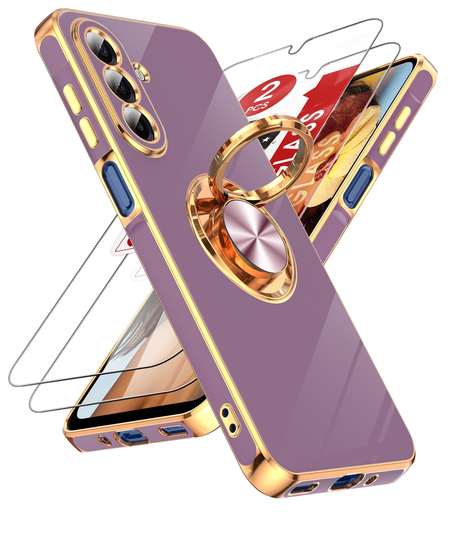 LeYi for Galaxy A37 5G Phone Case with 360°Rotatable Magnetic Kickstand