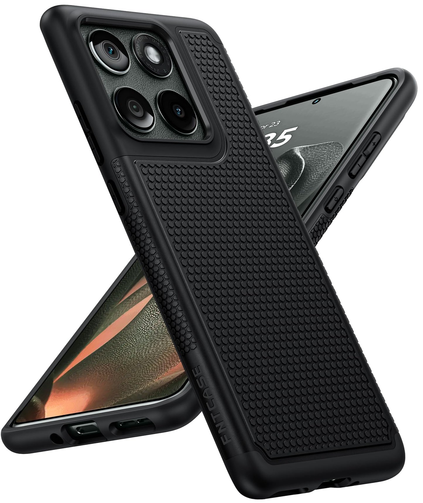 FNTCASE for Motorola Edge 2026 Case: Moto Edge 2026 Case with Screen Protector Non-Slip 14FT Military Grade Drop Protection, Shockproof, Slim Fit, Anti-Scratch TPU Matte Phone Cover (Black)