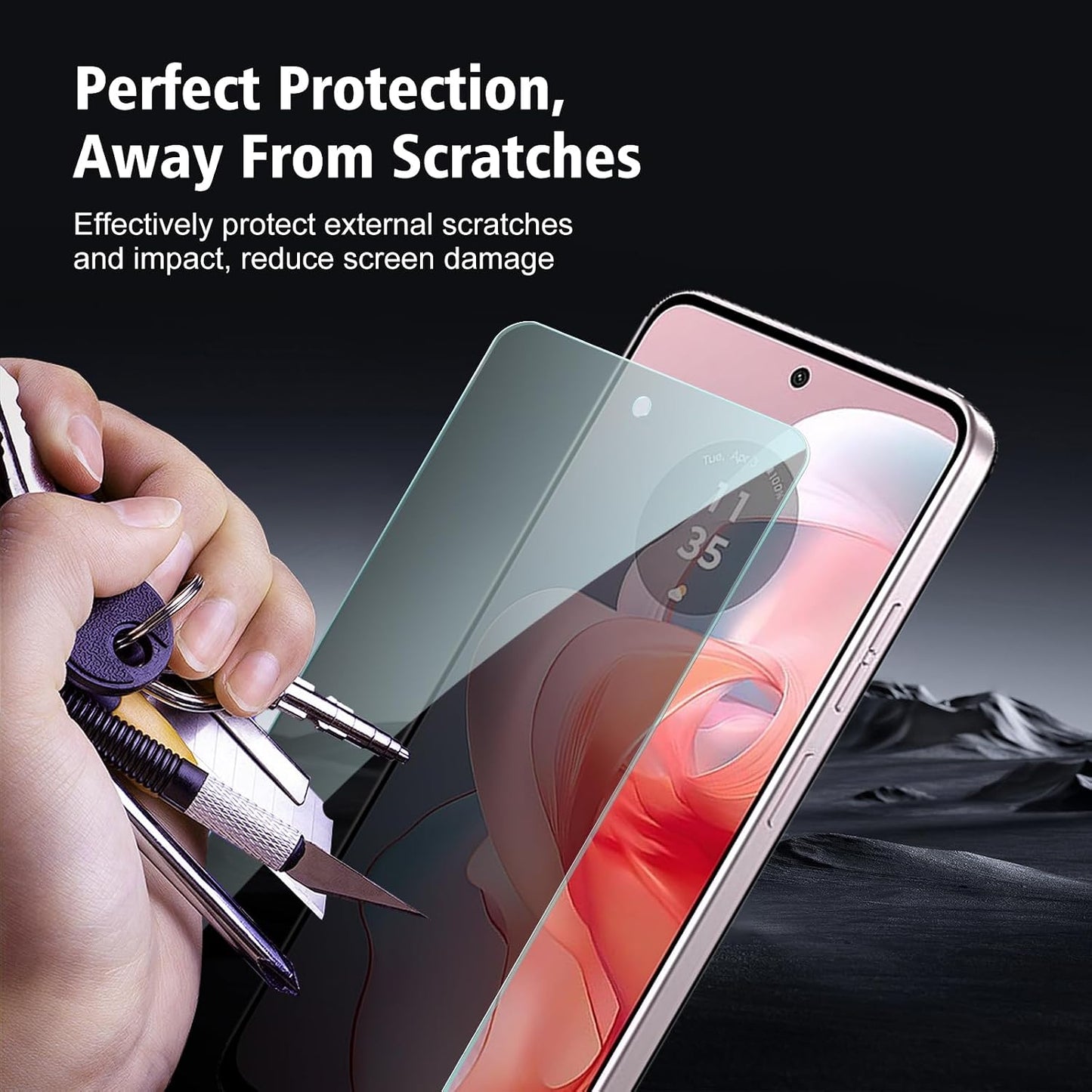 3 Pack for Motorola Moto G Power 2024 Privacy Screen Protector, Anti Spy Tempered Glass, 9H Hardness, Scratch Resistant