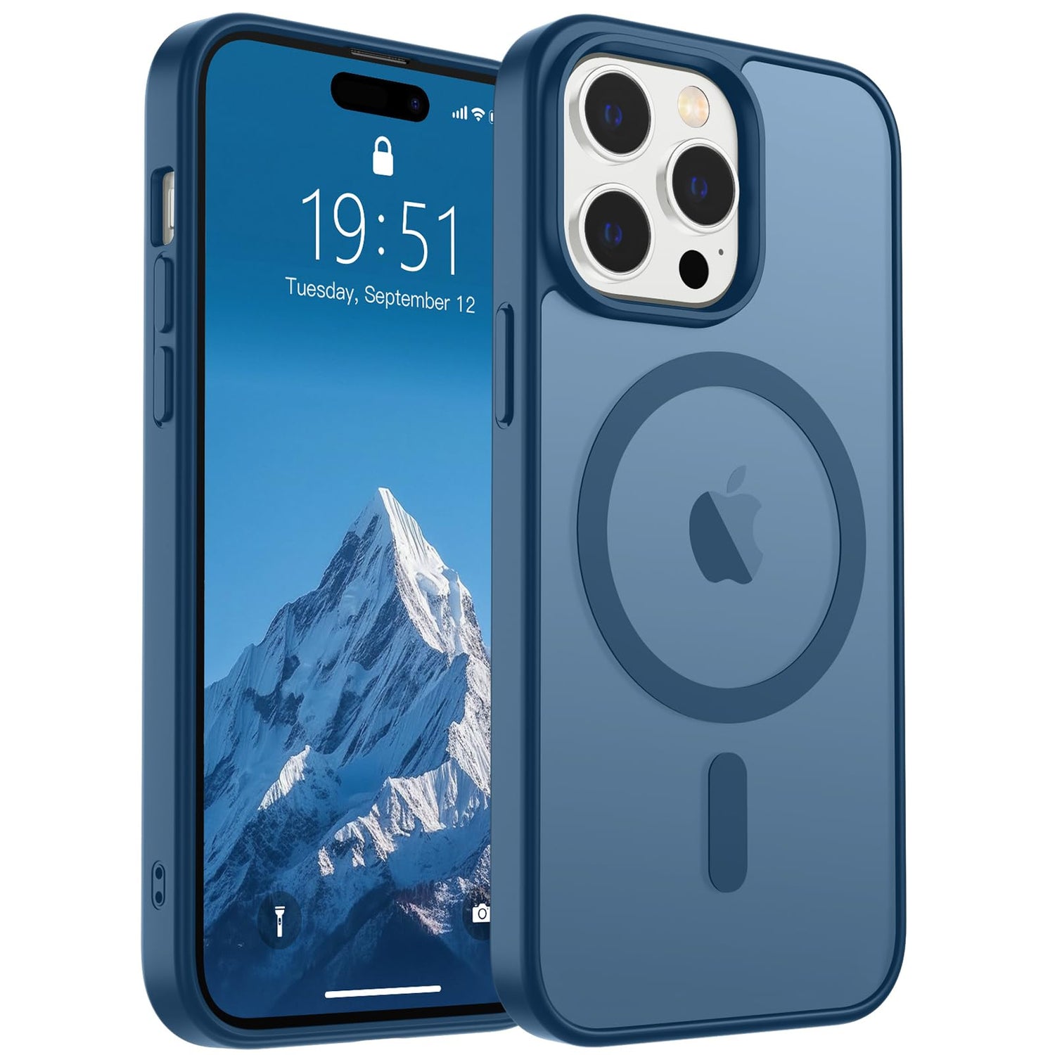 SUPFINE Magnetic for iPhone 17 Case (Compatible with MagSafe)(Military Grade Drop Protection) Translucent Matte Shockproof with Anti-Fingerprint Phone Cover,Black