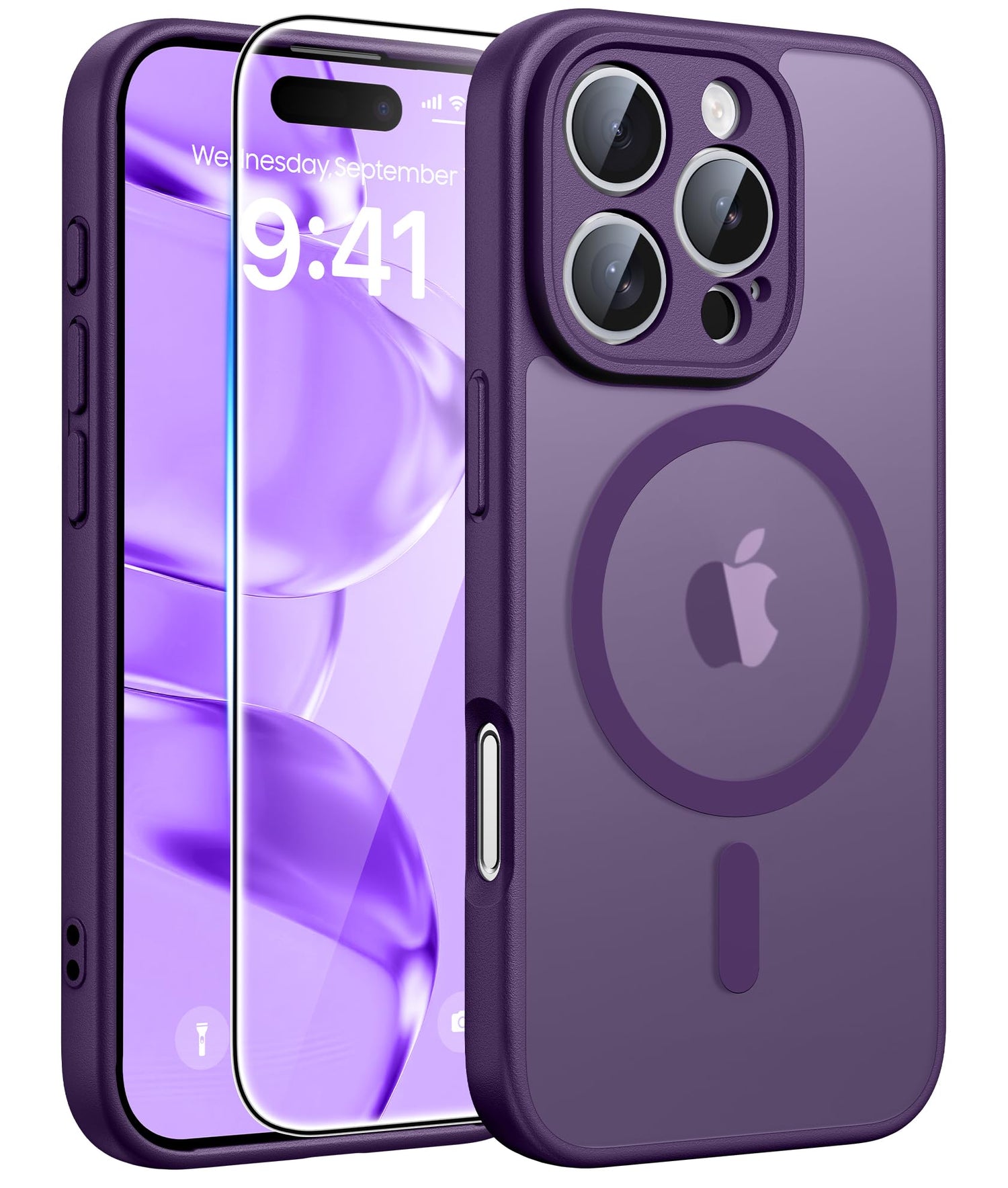FNTCASE for Motorola Edge 2026 Magnetic Case: [Compatible with Magsafe] Translucent Matte Cases with [Screen Protector] Military Grade Shockproof Protective Phone Cover(6.5 inch/Black)