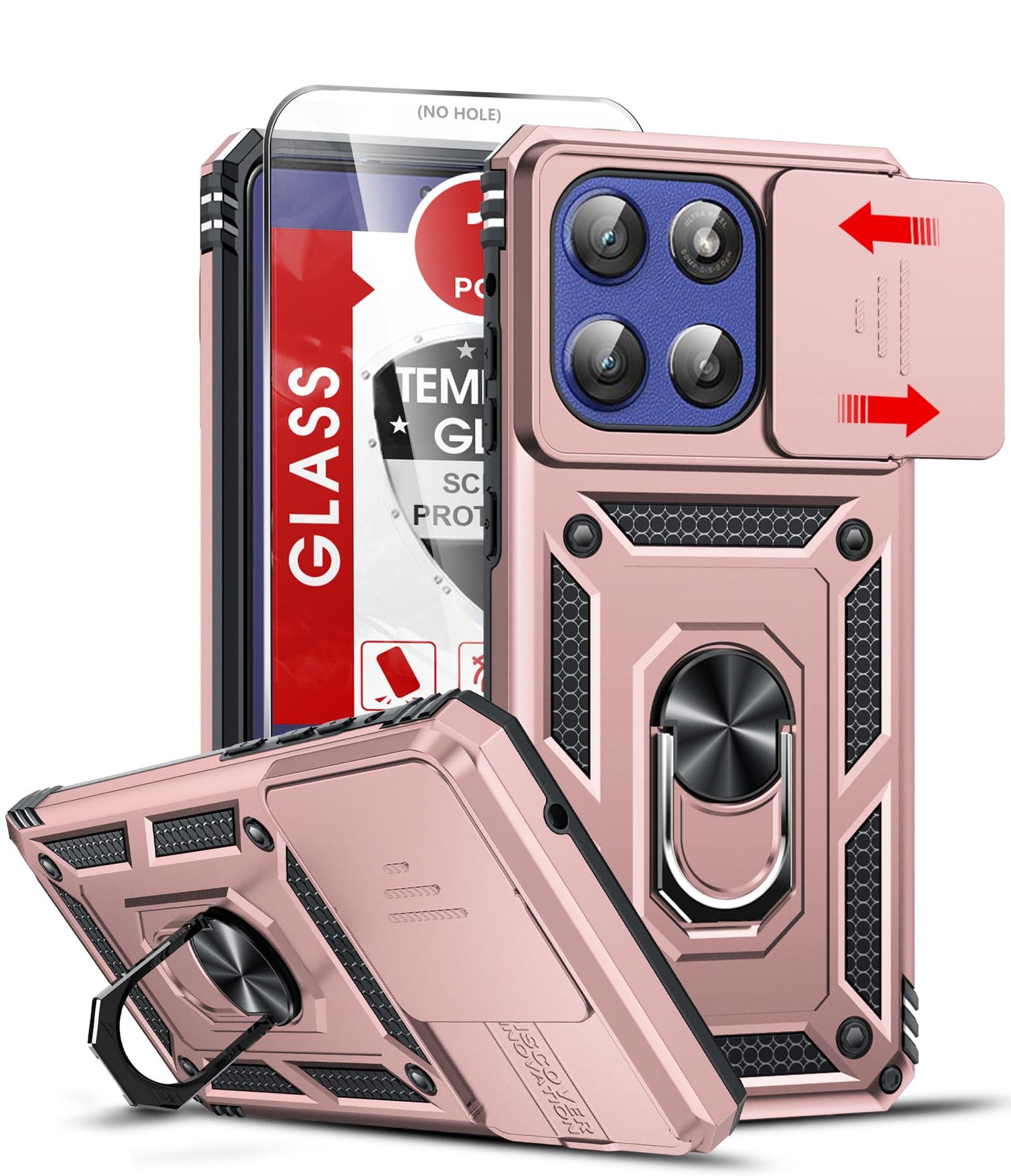 LeYi for Motorola Moto G Stylus 2025-Case: 【𝐍𝐨𝐭 𝐅𝐢𝐭 𝐌𝐨𝐭𝐨 𝐆 𝟐𝟎𝟐𝟓】Moto G Stylus 2026 Case 5G, Slide Camera Cover Screen Protector, Tough Armor Android Unlocked Phone Magnetic Stand, Black