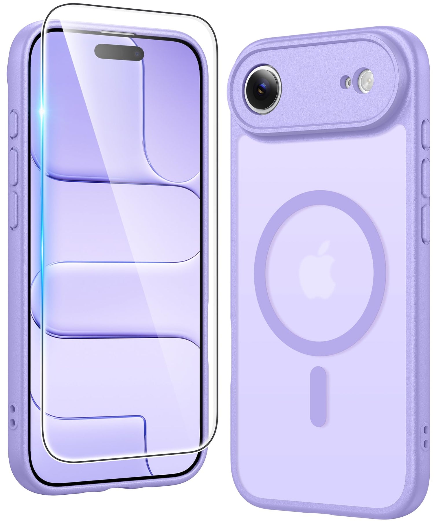 FNTCASE for iPhone 17 Case Clear: Magnetic Phone Cases with Screen Protector Drop Proof Compatible with Magsafe Slim Anti Yellowing Rugged Shockproof Protective Transparent Cell Cover (A-Clear)