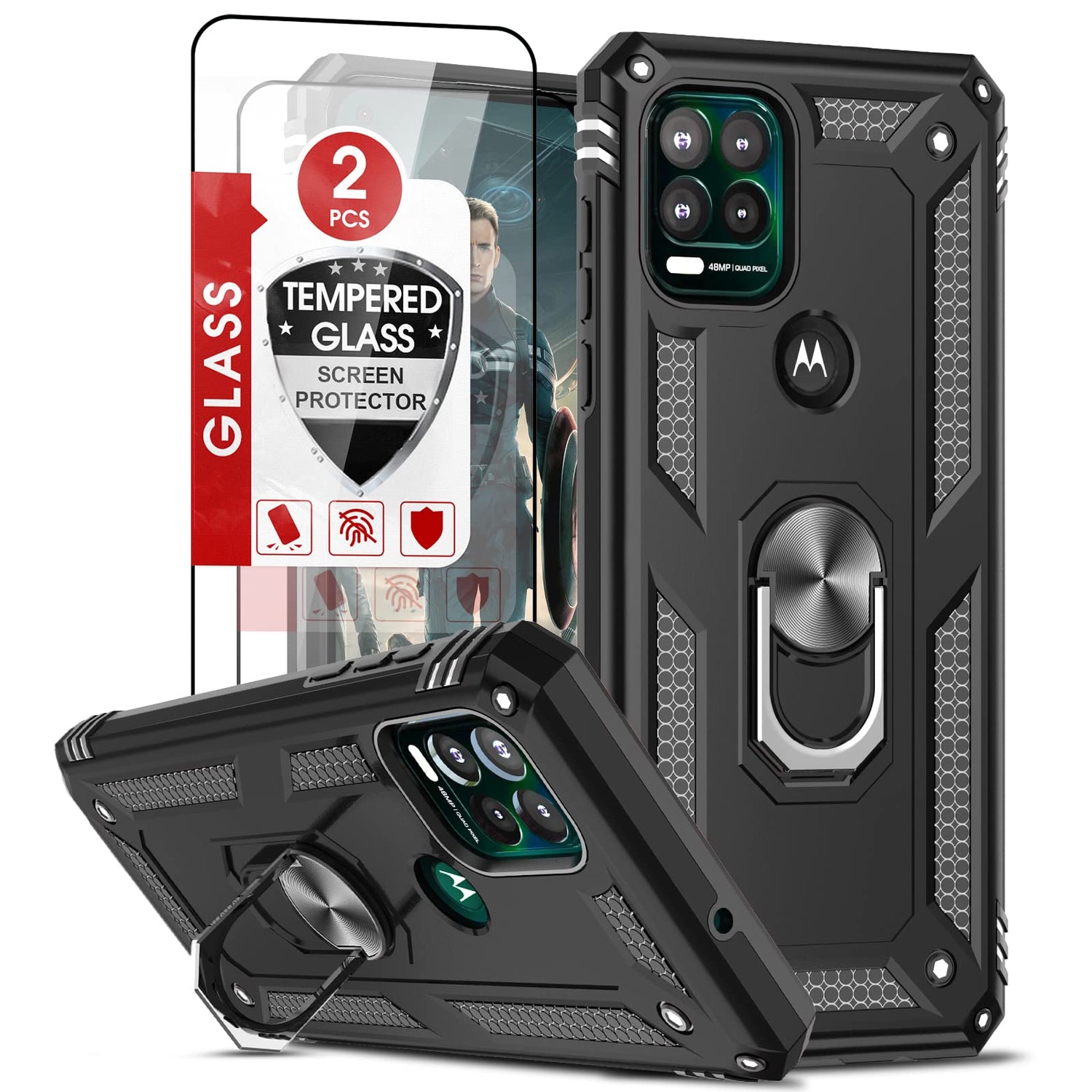LeYi for Motorola Moto G Stylus 2025-Case: 【𝐍𝐨𝐭 𝐅𝐢𝐭 𝐌𝐨𝐭𝐨 𝐆 𝟐𝟎𝟐𝟓】Moto G Stylus 2026 Case 5G, Slide Camera Cover Screen Protector, Tough Armor Android Unlocked Phone Magnetic Stand, Black
