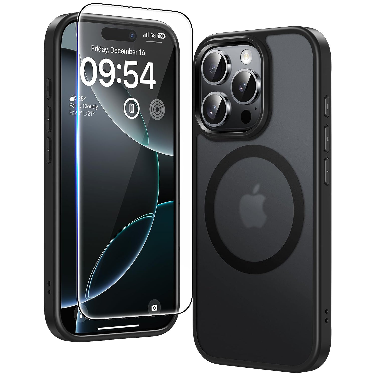 TAURI for iPhone 17 Case, Anti-Yellowing with Screen Protector, Military-Grade Protection Shockproof Slim Phone Case for iPhone 17, Clear