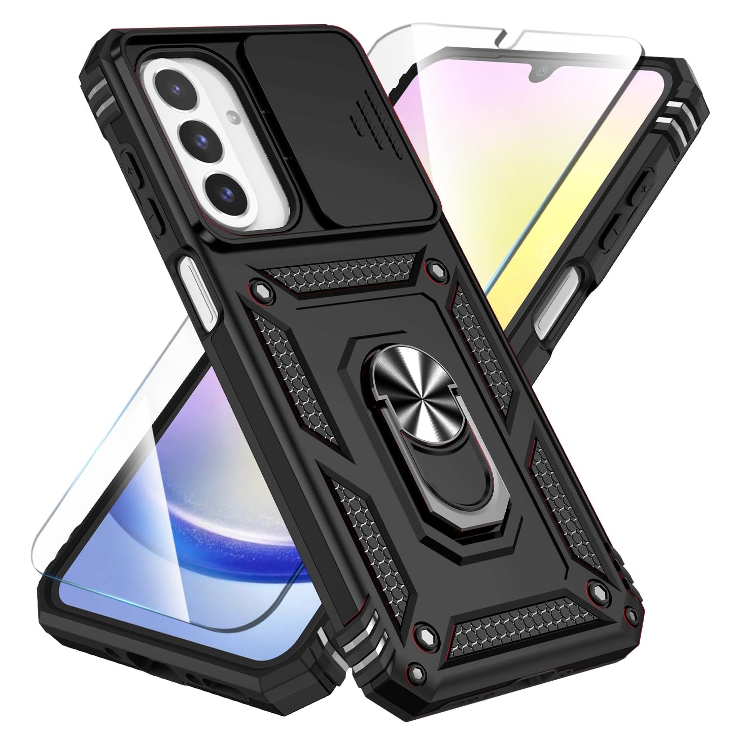SunStory for Samsung Galaxy A26 5G Phone Case with Rotated Ring Kickstand