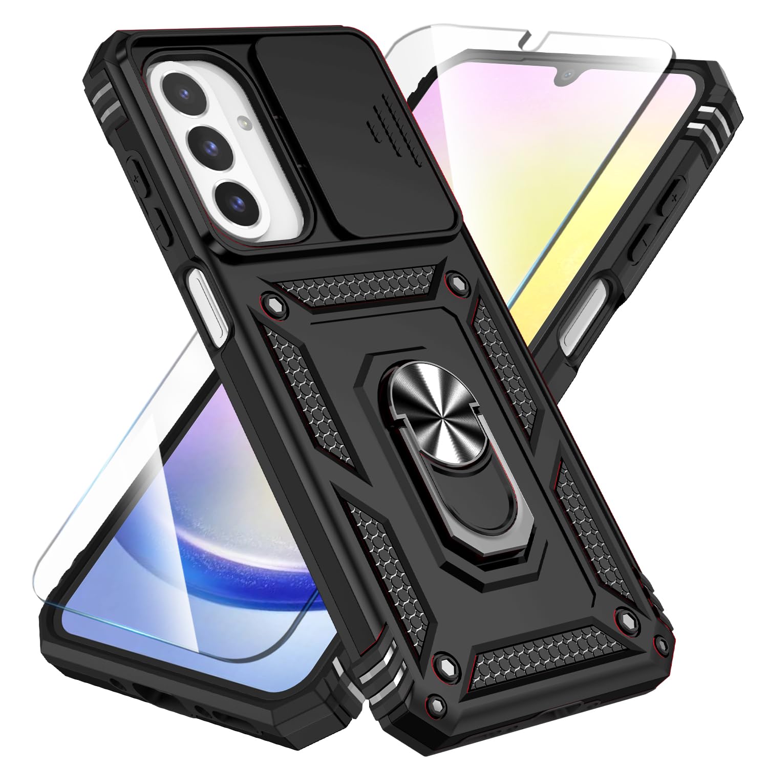 SunStory for Samsung Galaxy A26 5G Phone Case with Rotated Ring Kickstand