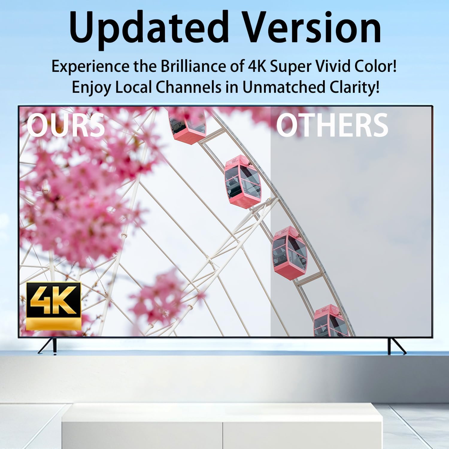 Antenna for TV Without Cable,9.7FT Air Antenna for TV,TV Antenna for Local Channels 109Miles,Supports 4K, 1080p,Easy Installation Antennas for TVs