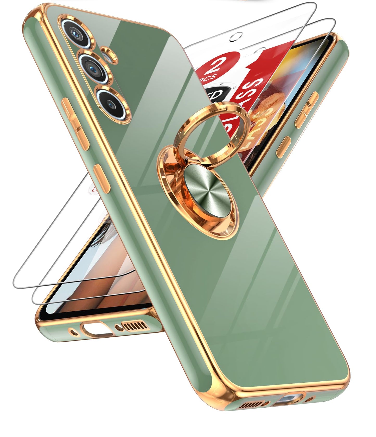 LeYi for Galaxy A37 5G Phone Case with 360°Rotatable Magnetic Kickstand