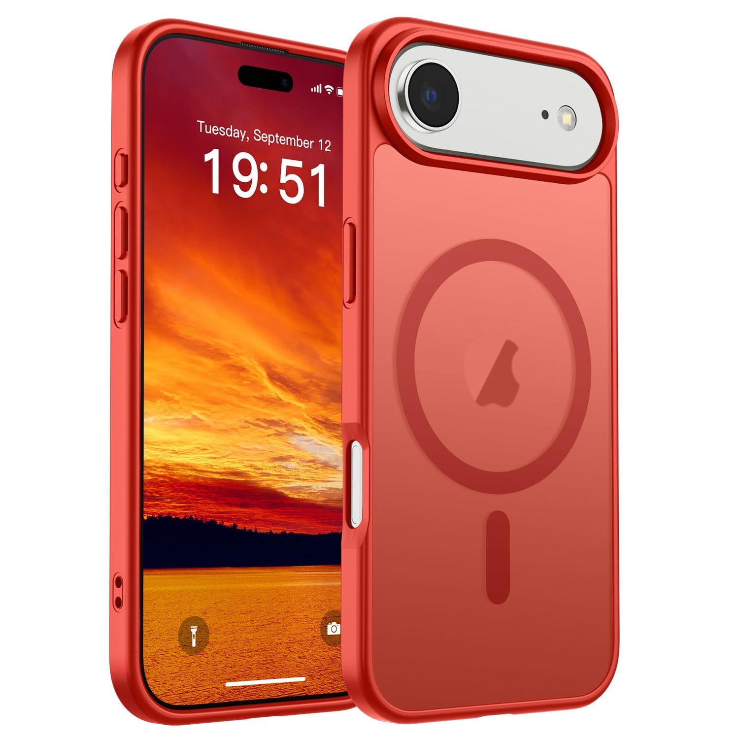 SUPFINE Magnetic for iPhone 17 Case (Compatible with MagSafe)(Military Grade Drop Protection) Translucent Matte Shockproof with Anti-Fingerprint Phone Cover,Black