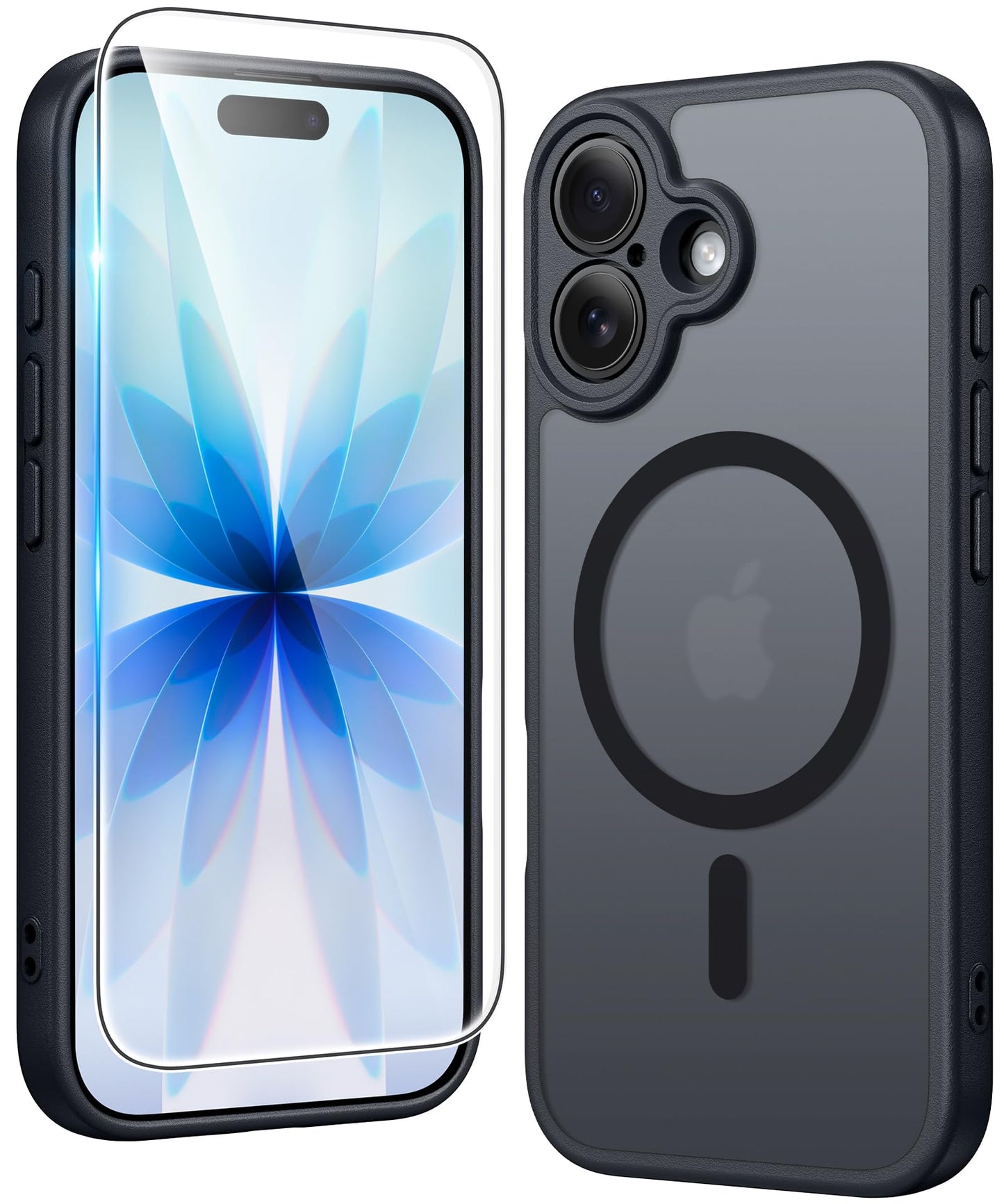 FNTCASE for iPhone 17 Case Clear: Magnetic Phone Cases with Screen Protector Drop Proof Compatible with Magsafe Slim Anti Yellowing Rugged Shockproof Protective Transparent Cell Cover (A-Clear)